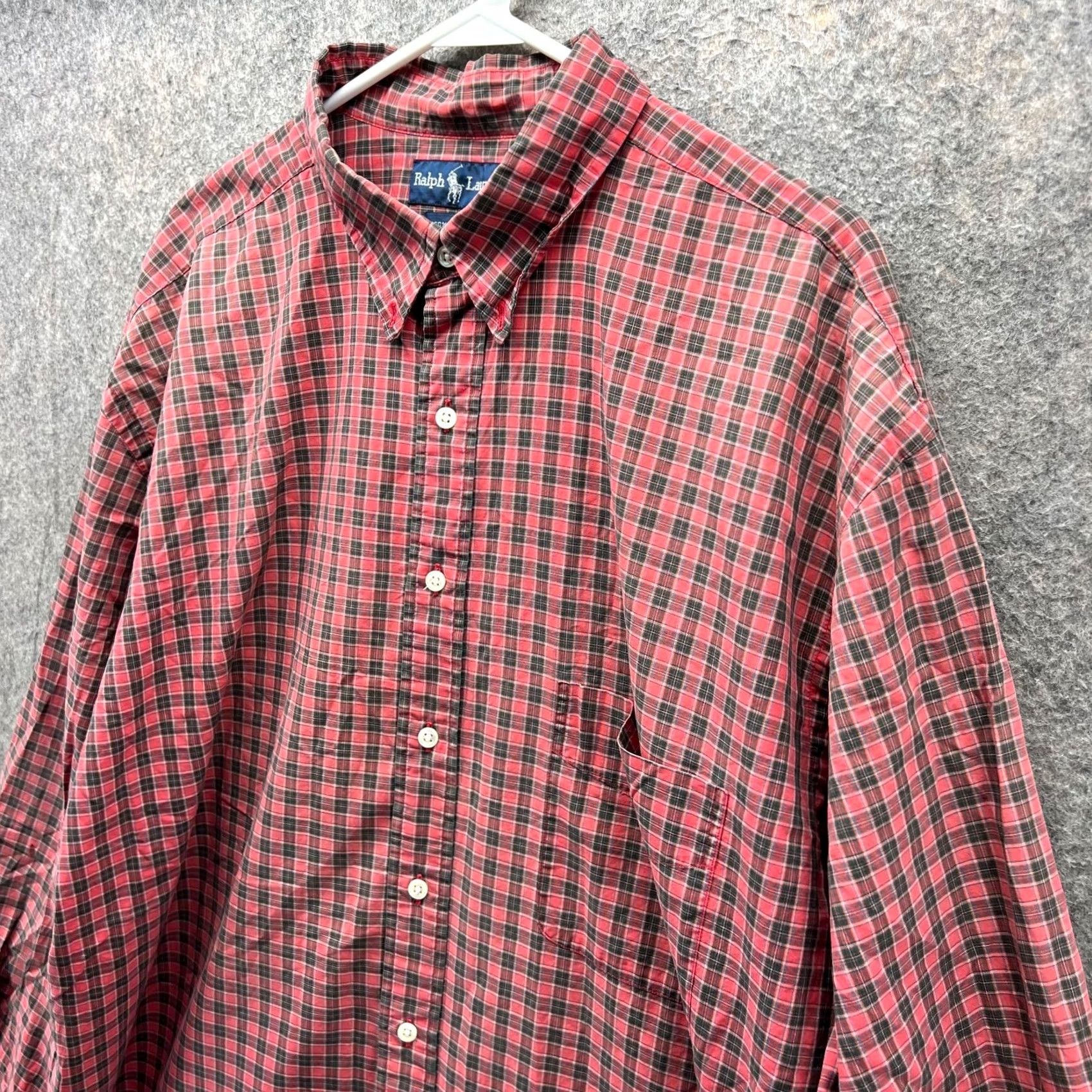 Ralph Lauren Vintage Ralph Lauren Shirt Size 2XLT Red Button Down Oxford Regent Tartan Plaid Mens Big & Tall Size US XXL / EU 58 / 5 - 7 Thumbnail