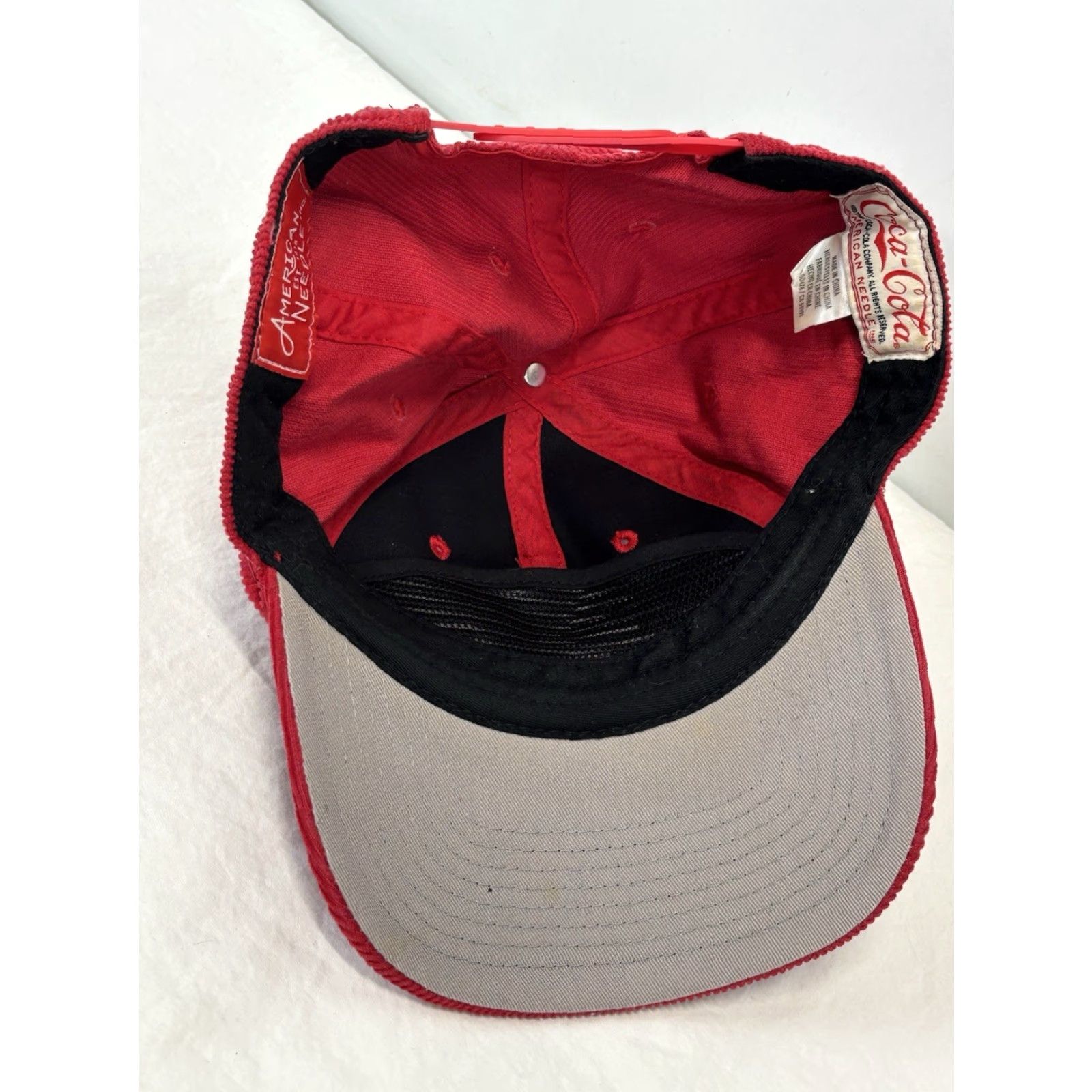 American Needle American Needle Coca-Cola Hat Cap Snap Back Drink in Bottles Coke Red Corduroy Cotton Polyester Size ONE SIZE - 6 Thumbnail