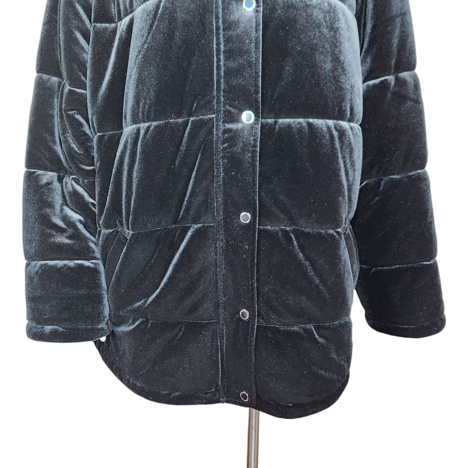 Isaac Mizrahi Isaac Mizrahi Live! Velvet Puffer Jacket Black 2X Size XXL / US 16-18 / IT 52-54 - 3 Thumbnail