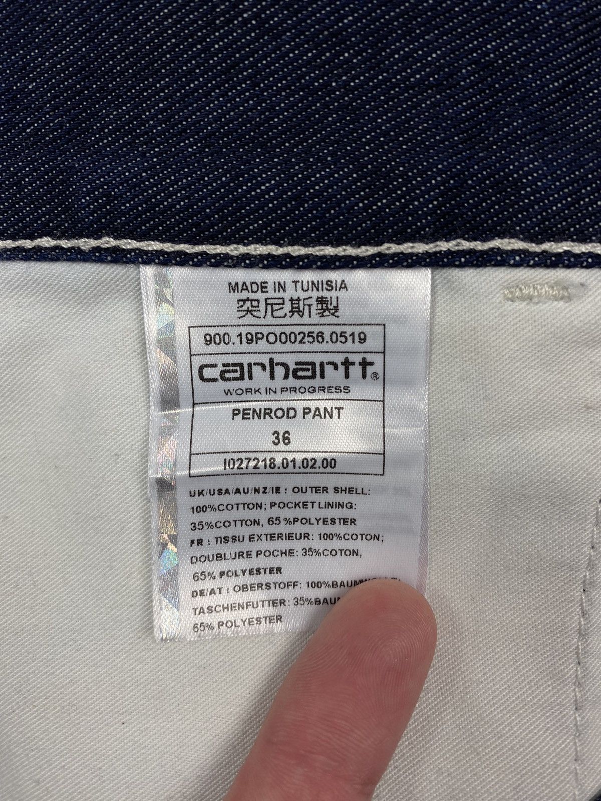 Carhartt Carhartt WIP Penrod Dark Denim Work Pants W36 Size US 36 / EU 52 - 10 Thumbnail