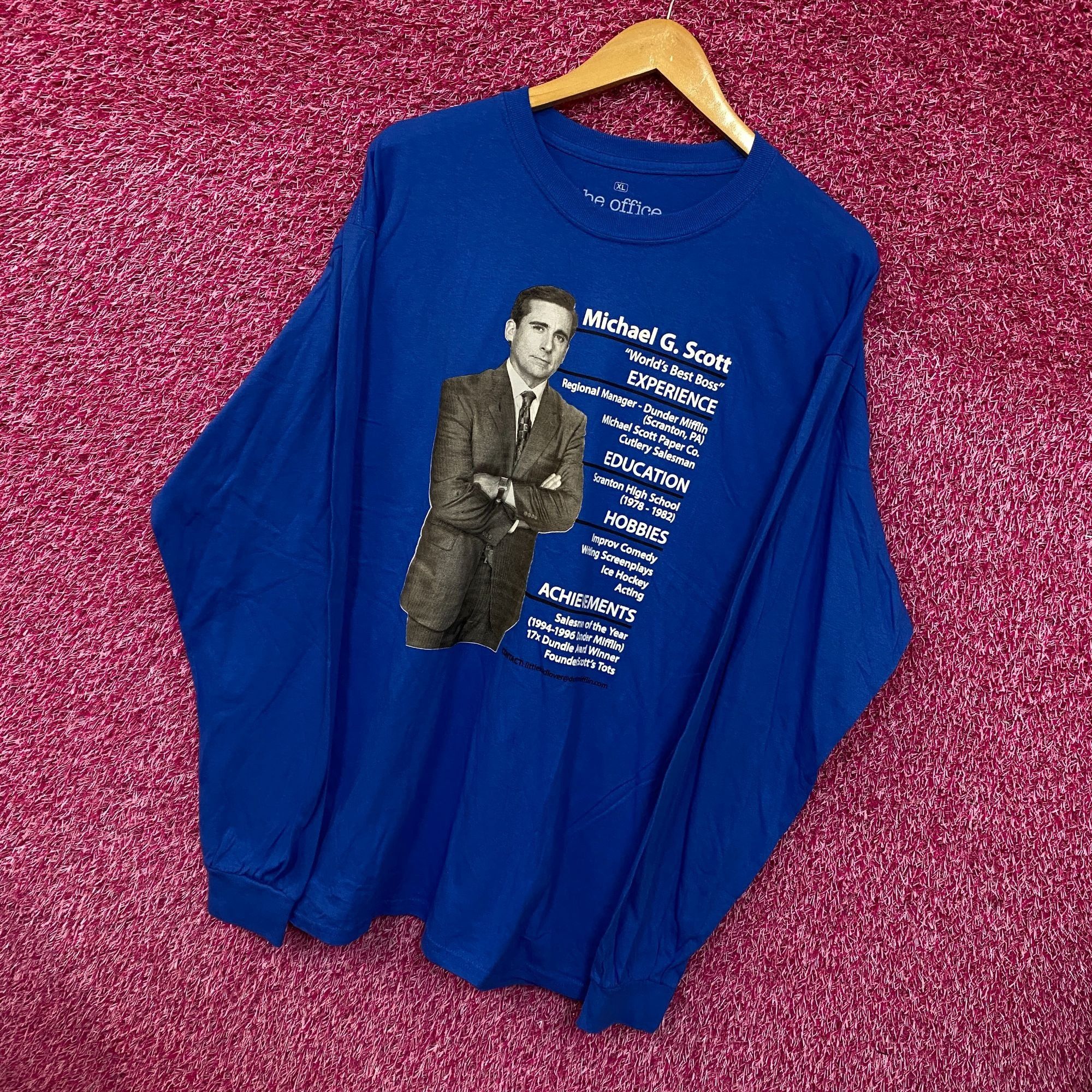 Ripple Junction The Office Michael Scott Resume Long S shirt size extra larg Size US XL / EU 56 / 4 - 3 Thumbnail