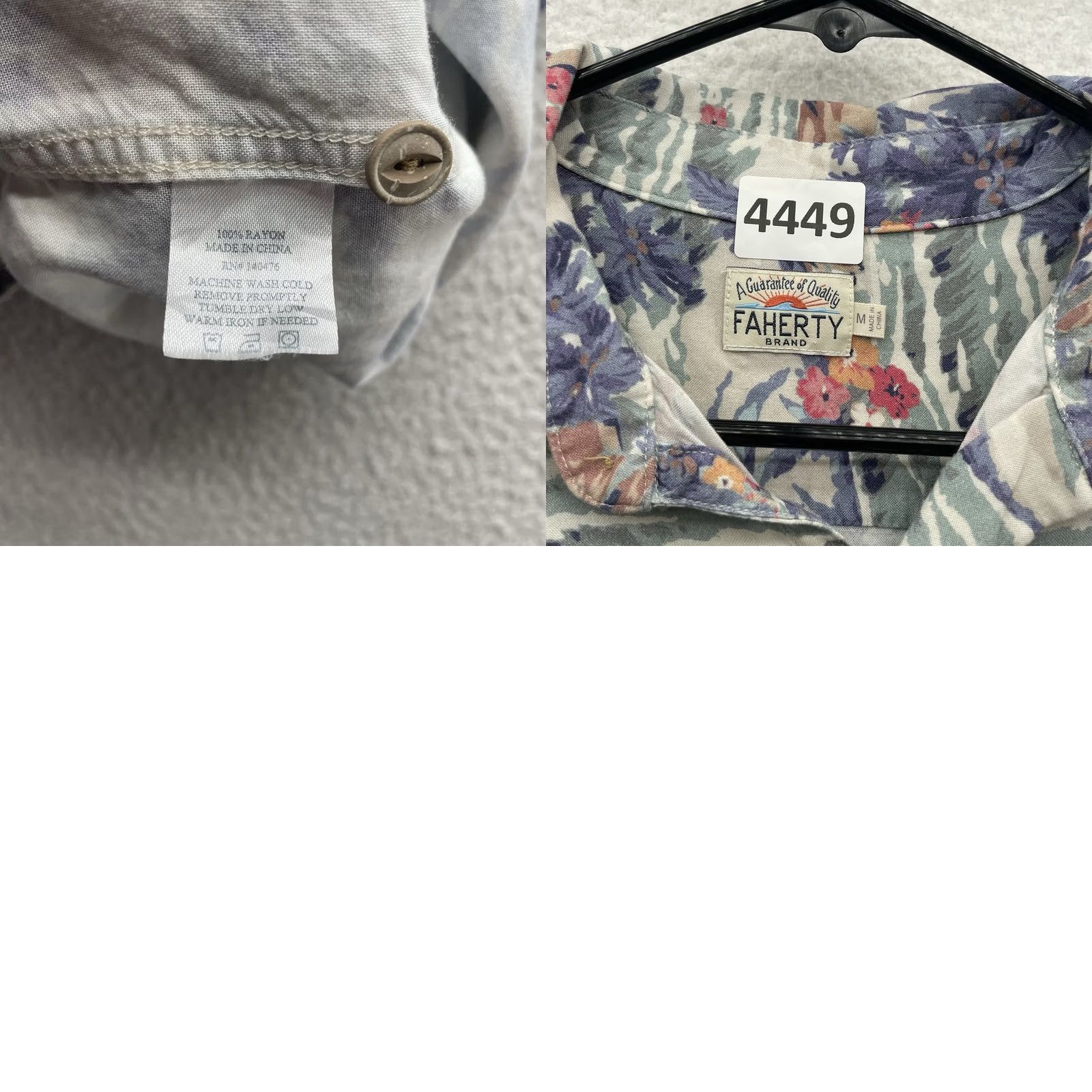 Faherty Faherty Button Up Shirt Mens Medium Floral Tropical Hawaiian Beach Rayon Dad Size US M / EU 48-50 / 2 - 8 Thumbnail