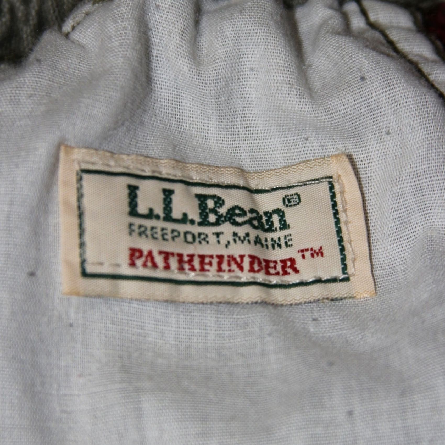 Vintage VINTAGE L.L.Bean Pathfinder Pants Mens 33x31 Olive Green Chino Flannel Lined Pants Size US 33 - 7 Thumbnail