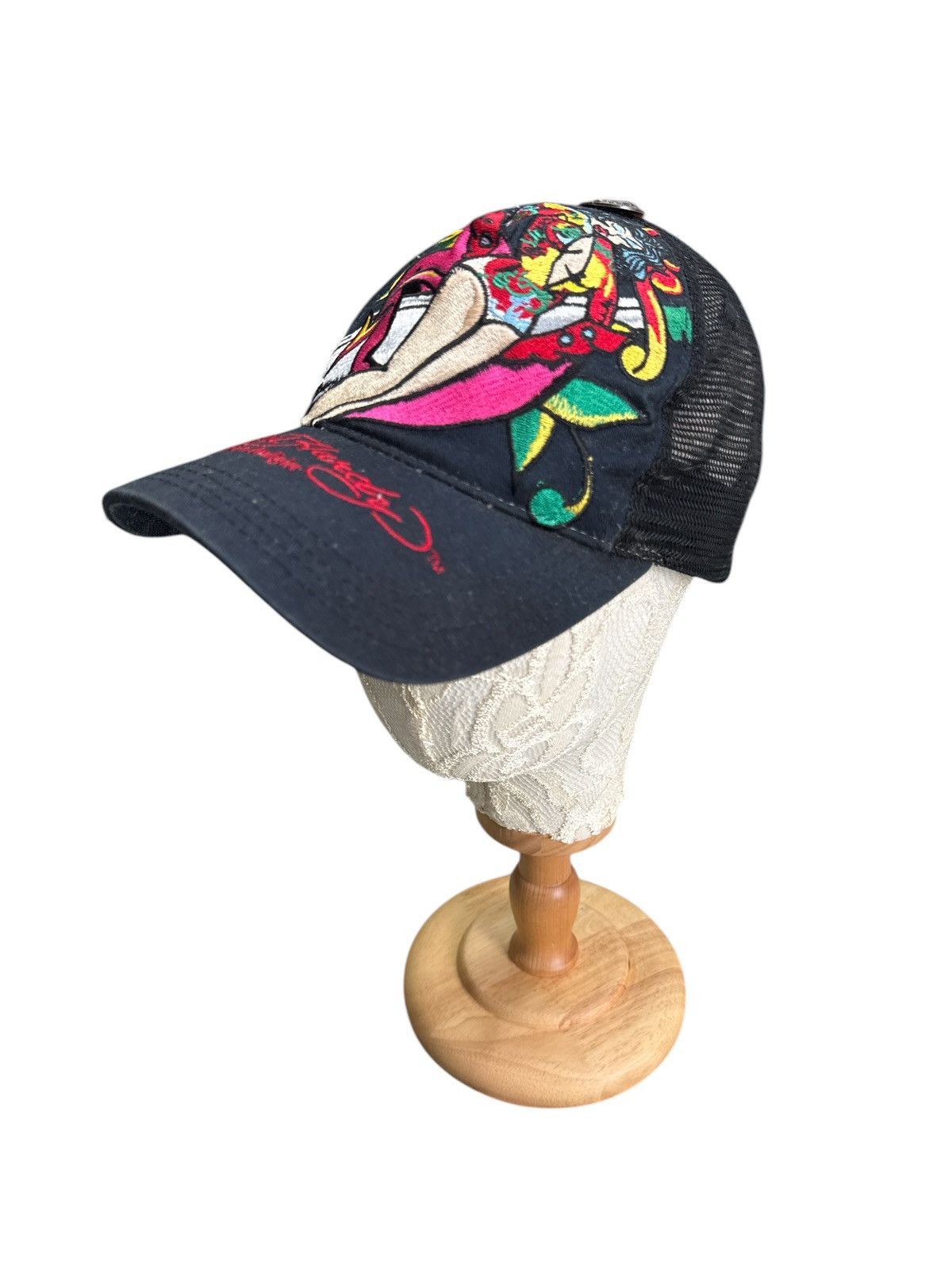 Christian Audigier × Ed Hardy ED HARDY X CHRISTIAN AUDIGIERA EMBROIDERED TRUCKER CAP Size ONE SIZE - 3 Thumbnail