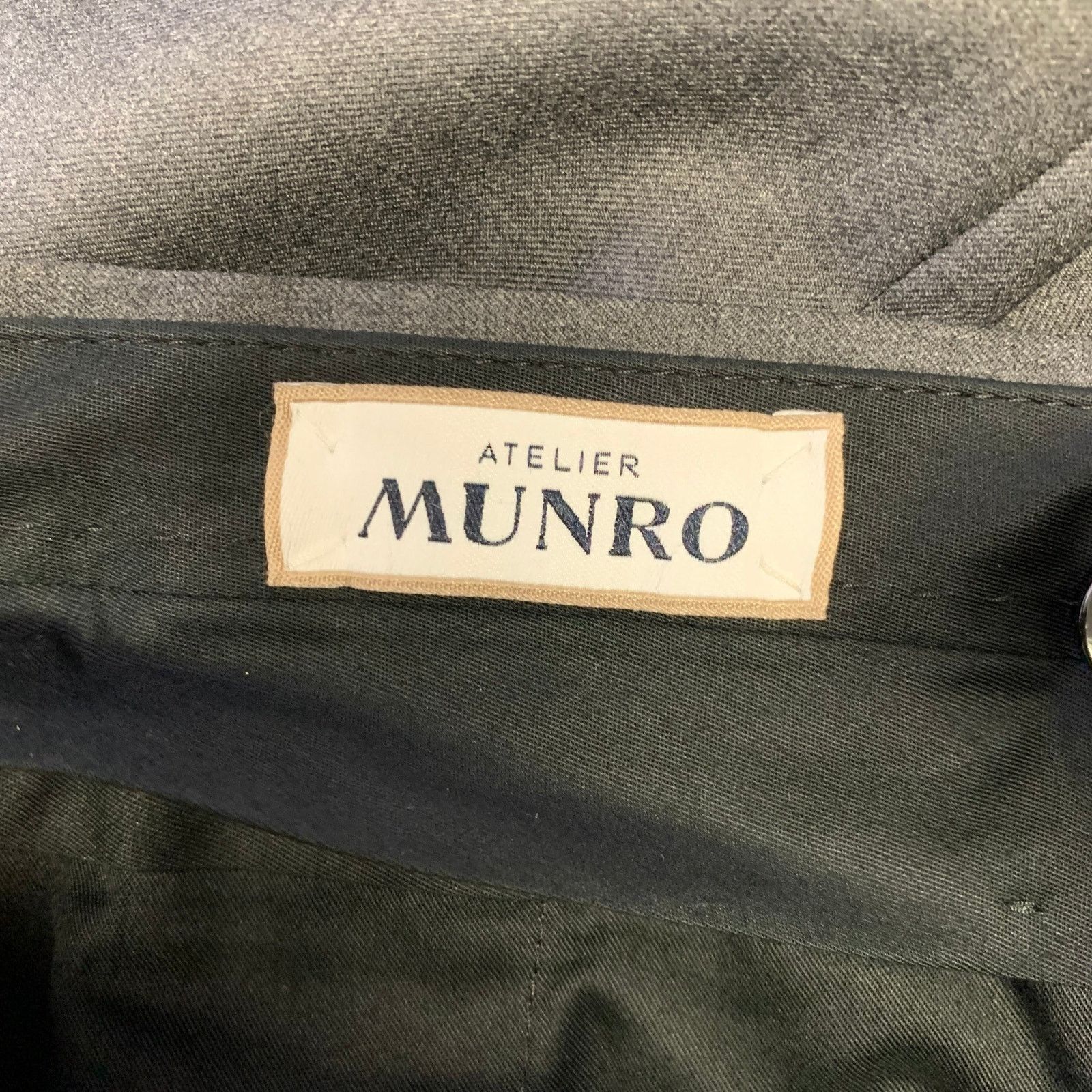 Other ATELIER MUNRO Size 32 Dark Grey Wool Slim Fit Dress Pants Size US 32 / EU 48 - 3 Thumbnail
