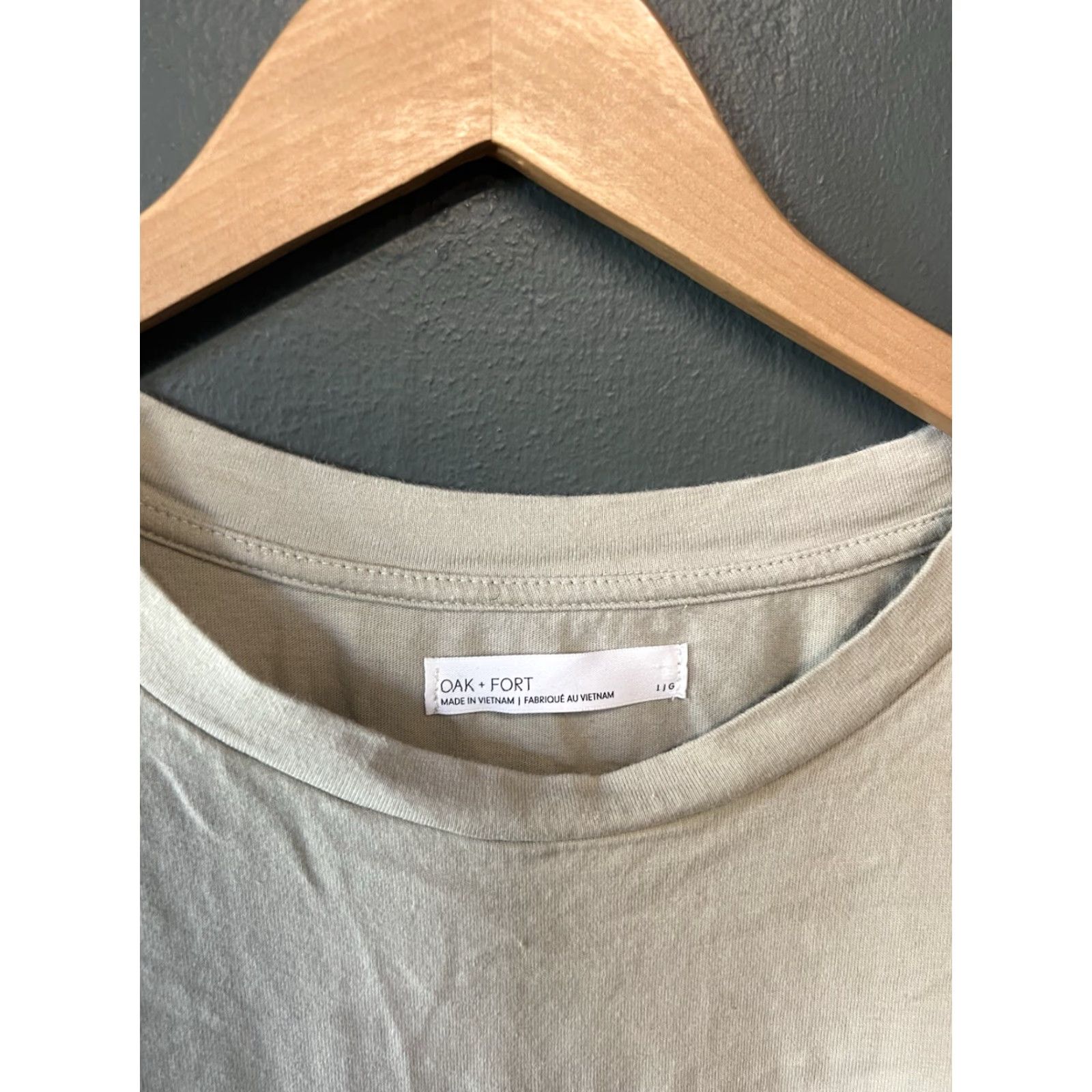 Oak + Fort Oak + Fort Womens Green Short Sleeve Long Shirt Dress L Color Green Shirt Dress Womens Oak + Fort L Size L / US 10 / IT 46 - 3 Thumbnail