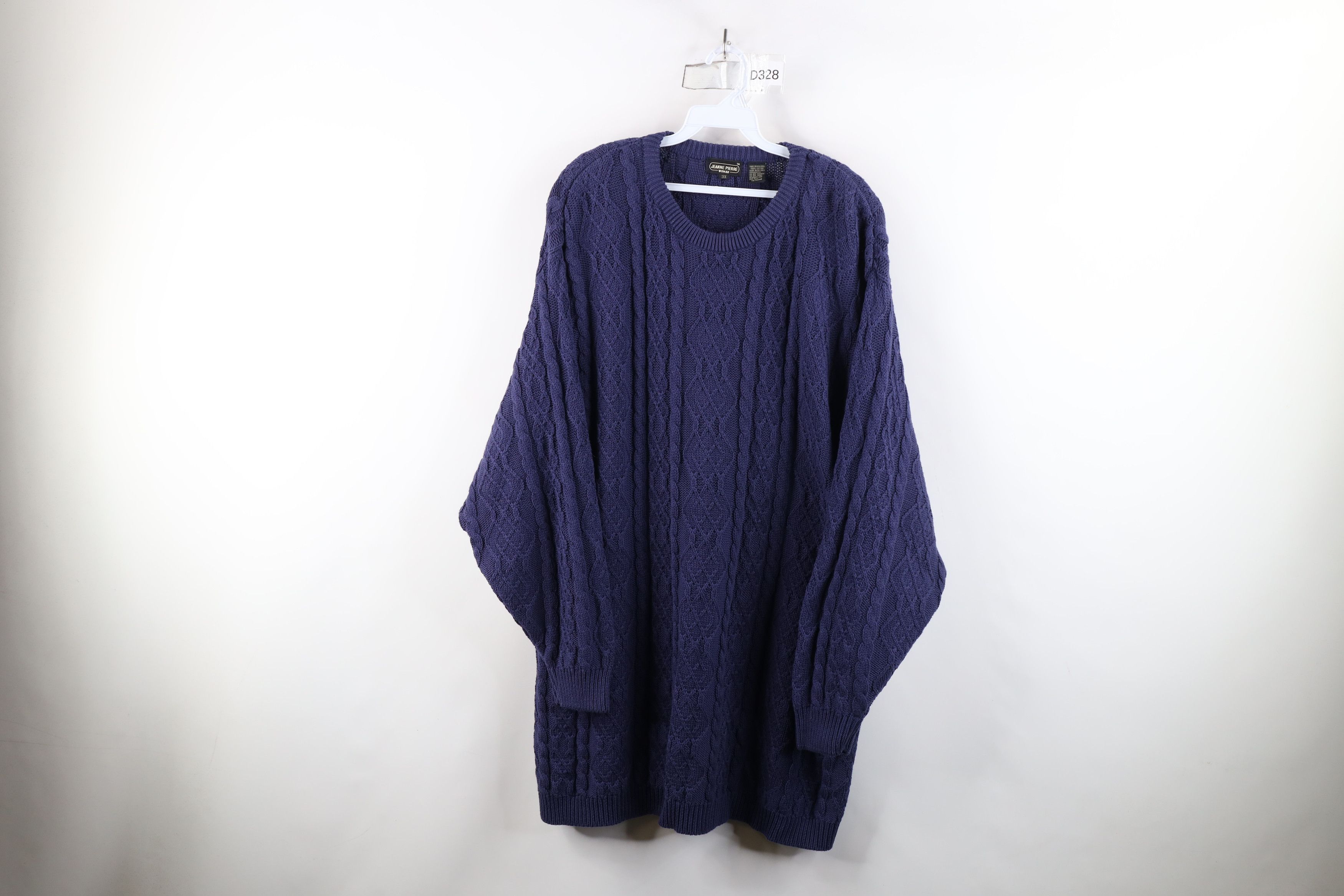 Vintage Vintage 90s Streetwear Chunky Cable Knit Fisherman Sweater Size 3XL / US 20-22 - 1 Thumbnail