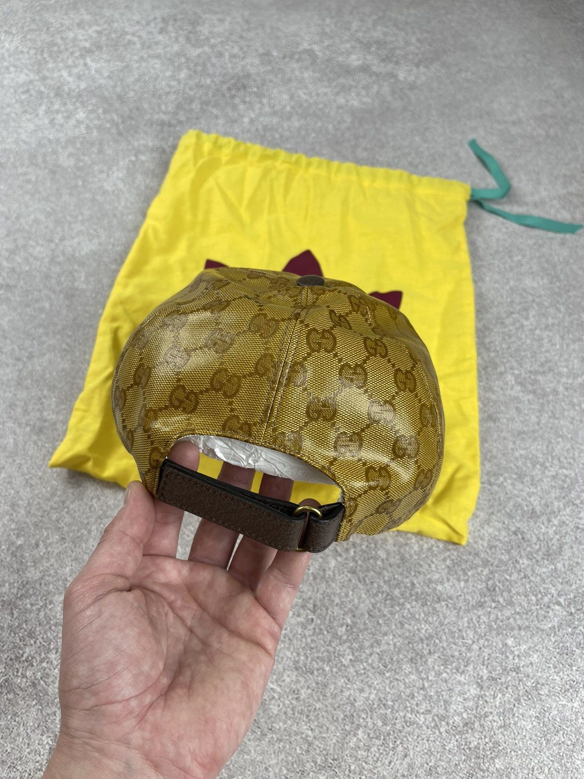Adidas × Gucci Gucci x Adidas GG Monogram Canvas Leather Baseball Cap Size ONE SIZE - 5 Thumbnail