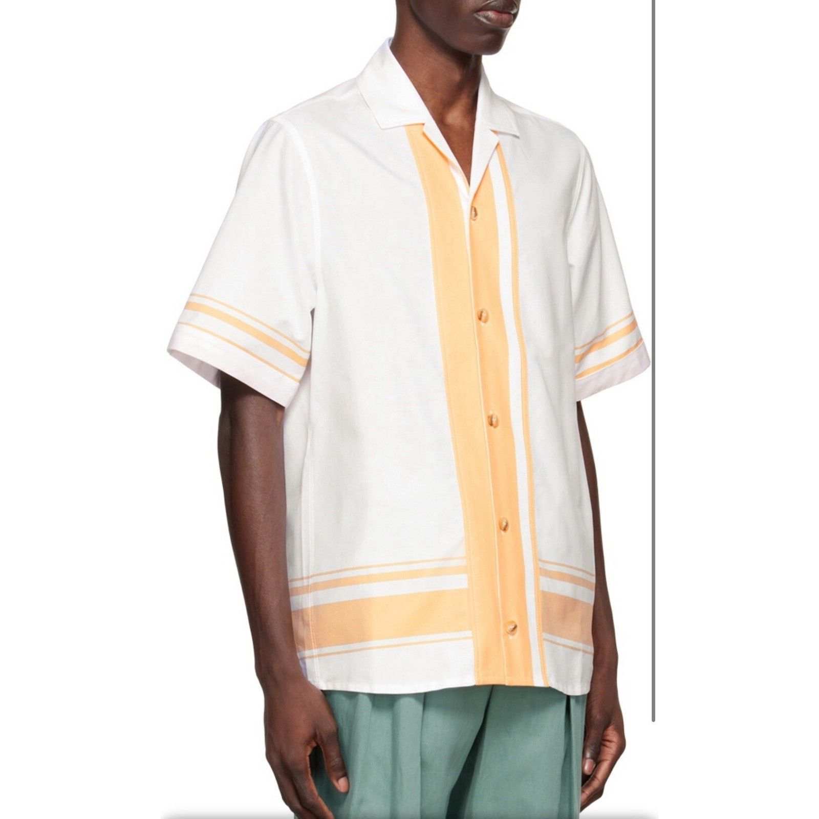 King & Tuckfield King & Tuckfield White Cotton Short Sleeve Shirt Size M Size US M / EU 48-50 / 2 - 1 Thumbnail