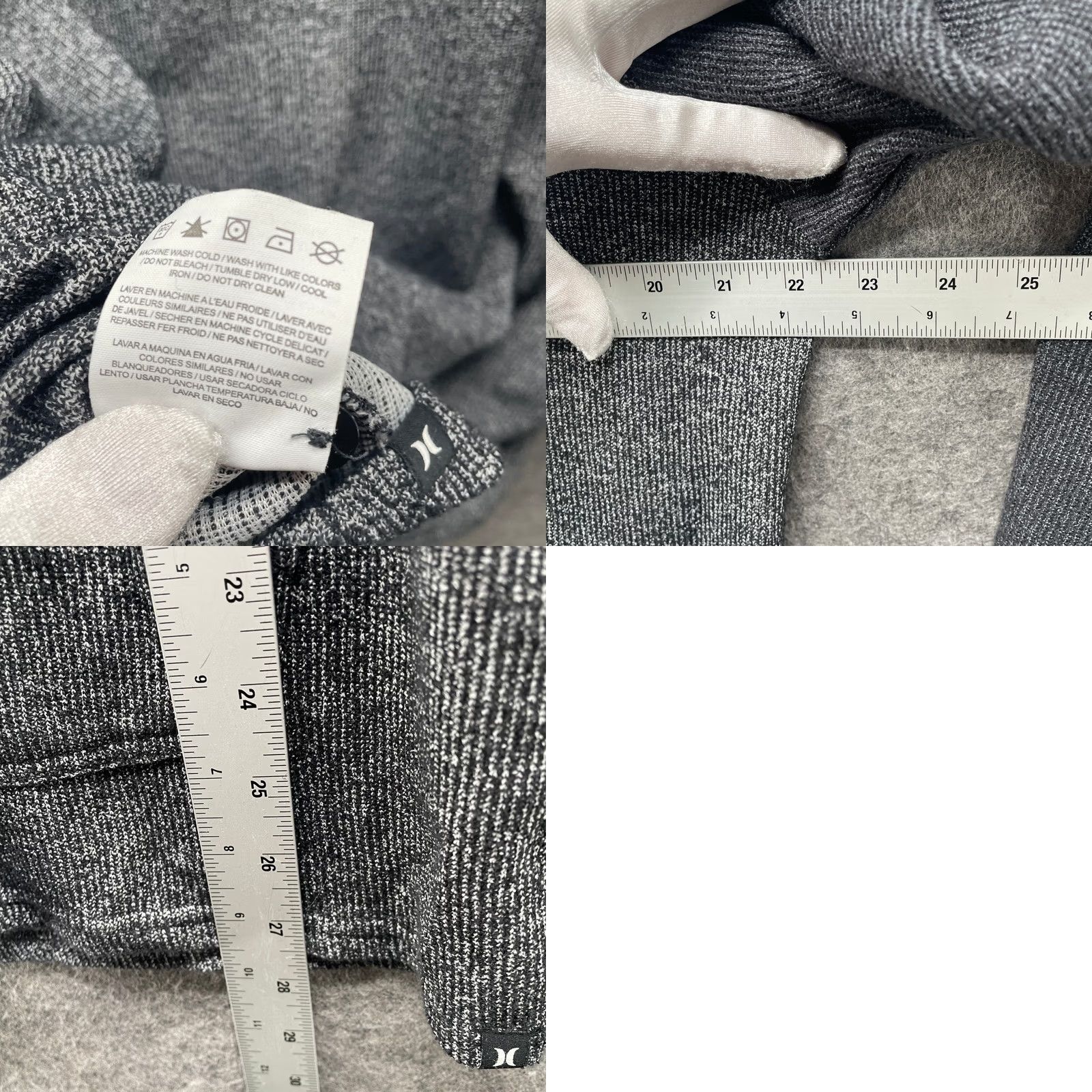 Hurley Hurley Hoodie Mens Large Gray Pullover Henley Towel Textured Cotton Blend Size US L / EU 52-54 / 3 - 8 Thumbnail