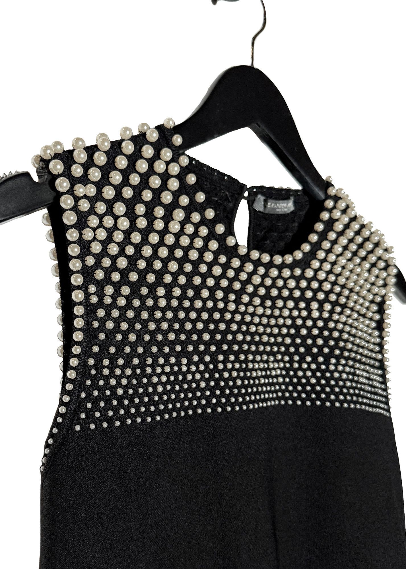 Alexander McQueen Alexander McQueen Pearls Accent Black Peplum Sleeveless Top Size L / US 10 / IT 46 - 4 Thumbnail