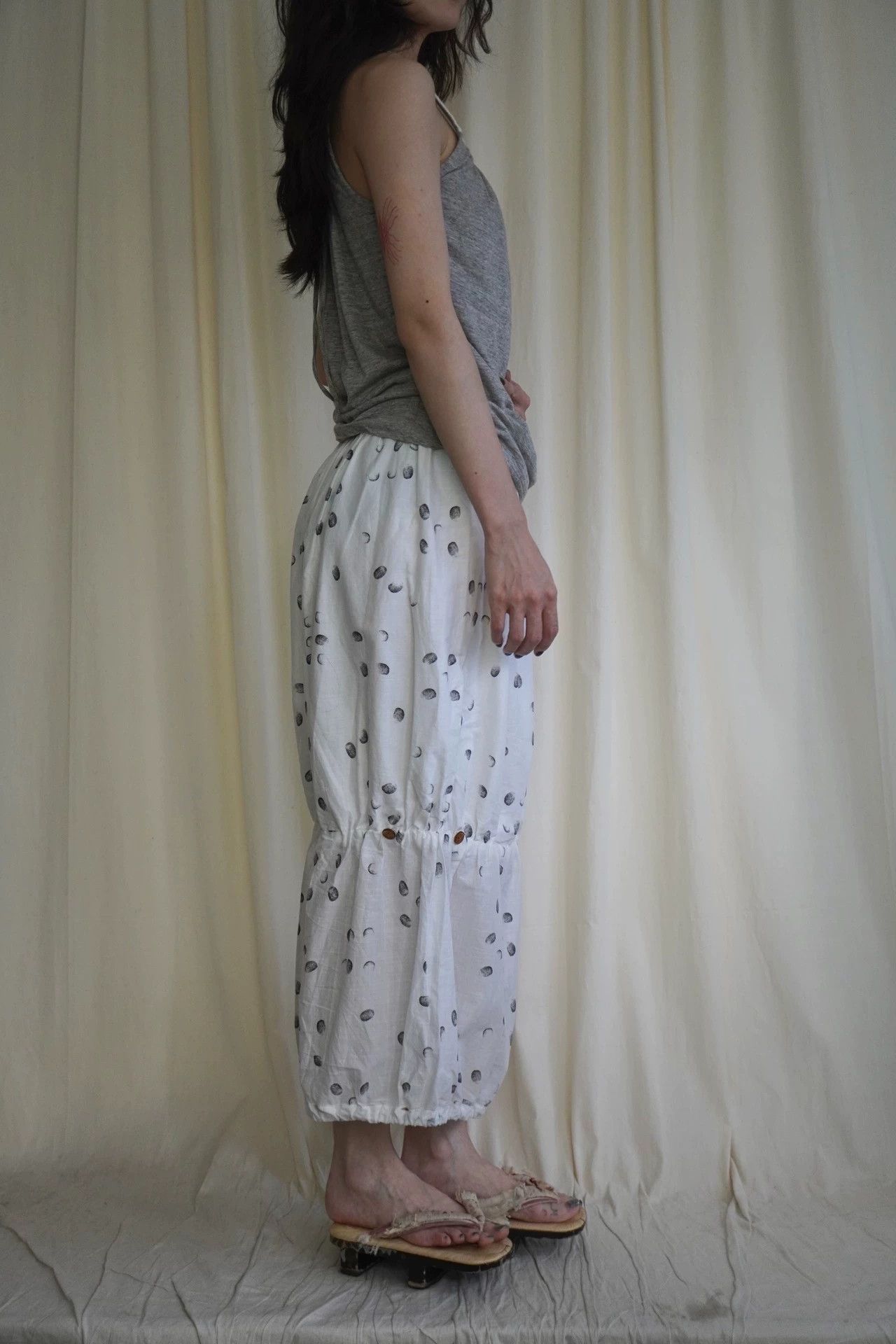 Dries Van Noten DVN 1990s Cotton-Linen Drawstring Pleated Vest Size S / US 4 / IT 40 - 3 Thumbnail