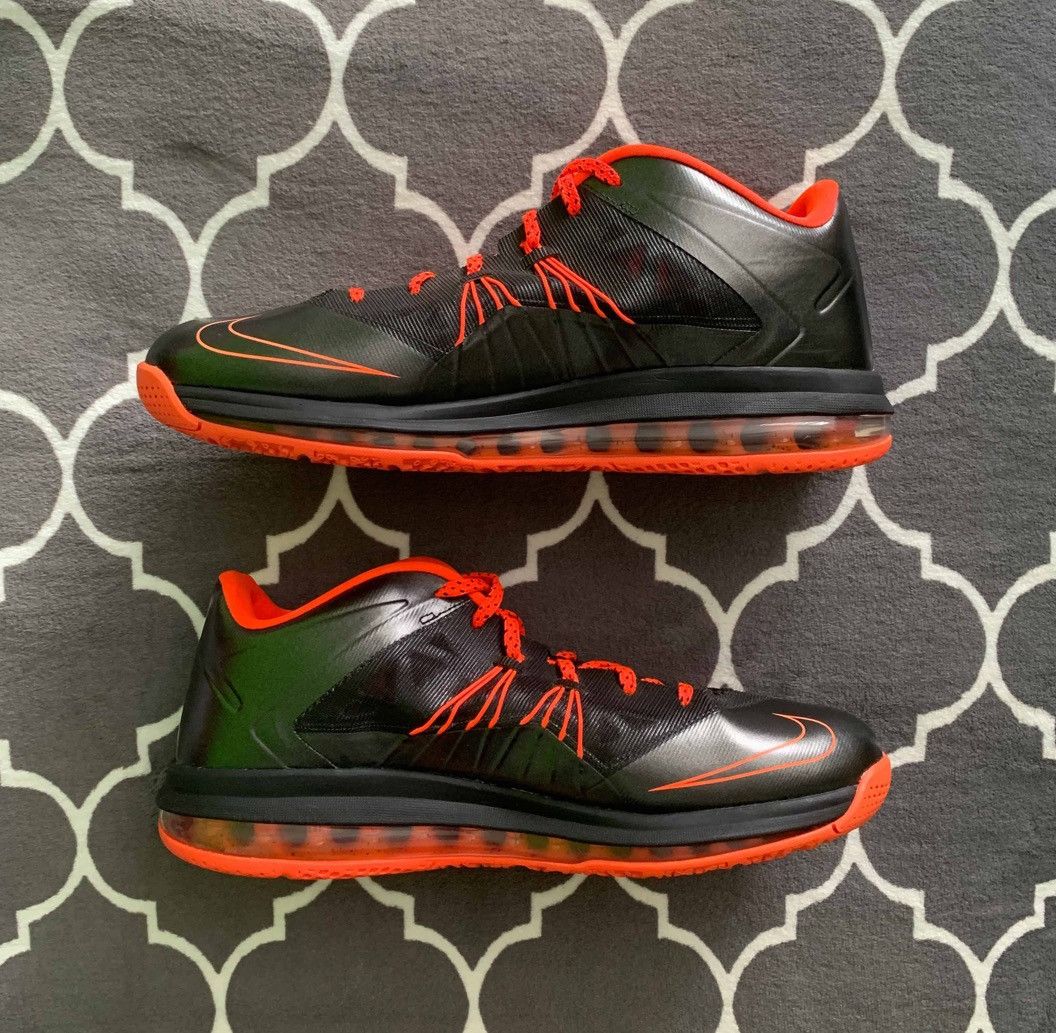 Nike Nike Air Max Lebron 10 low “black total crimson” Size US 11 / EU 44 - 2 Thumbnail