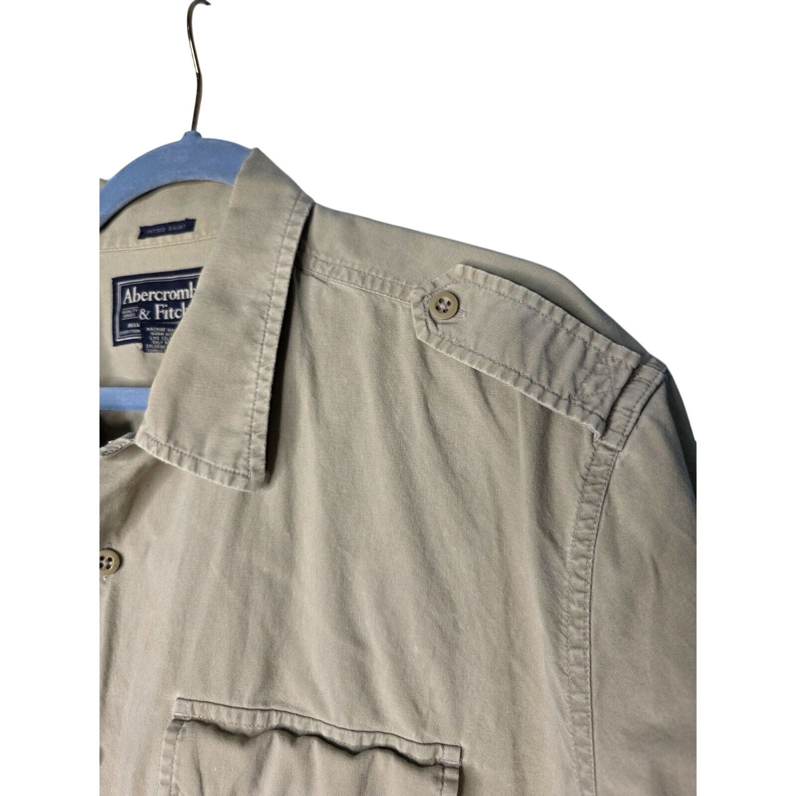 Abercrombie & Fitch Abercrombie & Fitch Safari Button Shirt Short Sleeve XL Size US XL / EU 56 / 4 - 10 Thumbnail