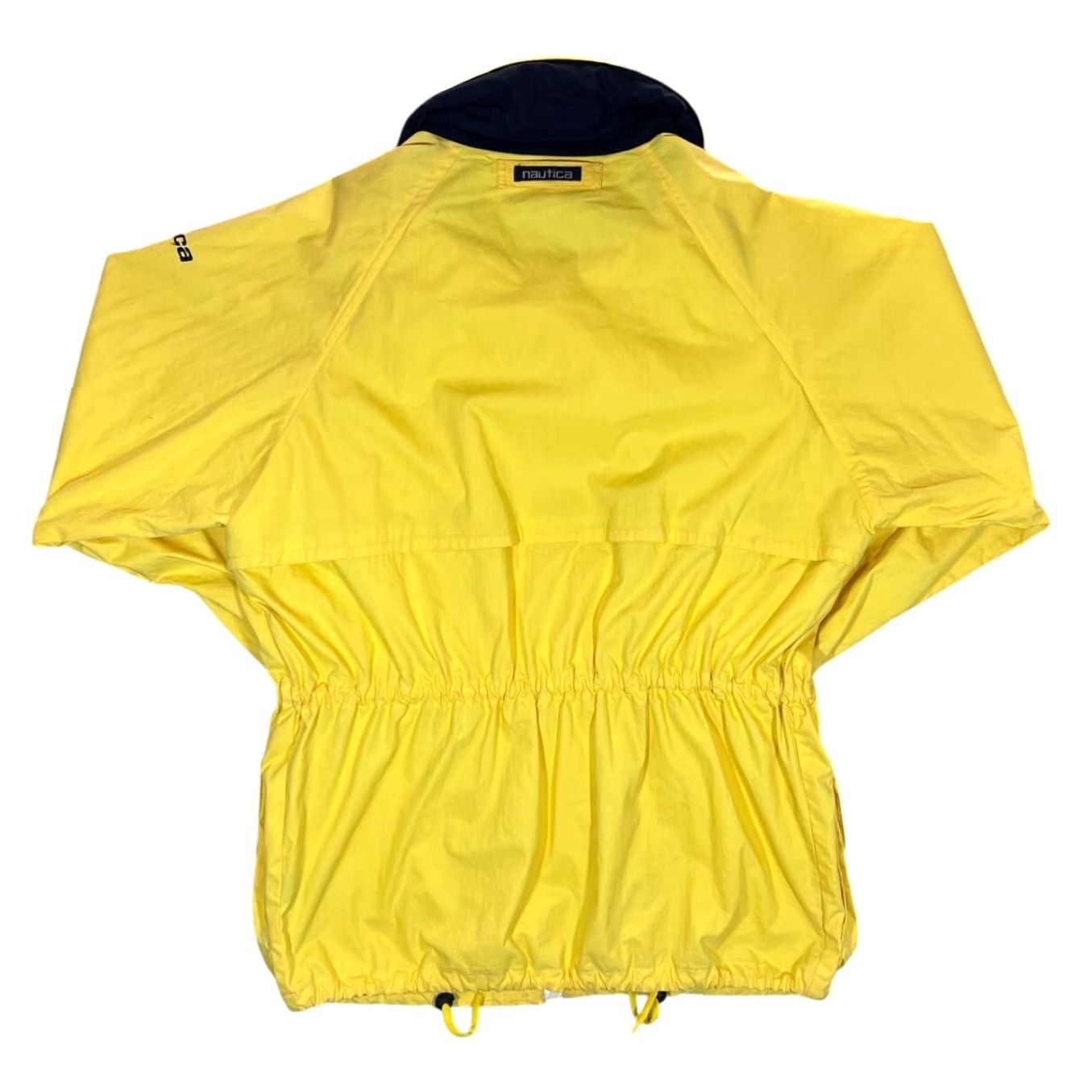 Nautica NAUTICA Windbreaker Jacket Yellow Cotton Polyester Large L - Sailing Jacket with Packaway Hood Mens Size US L / EU 52-54 / 3 - 2 Thumbnail