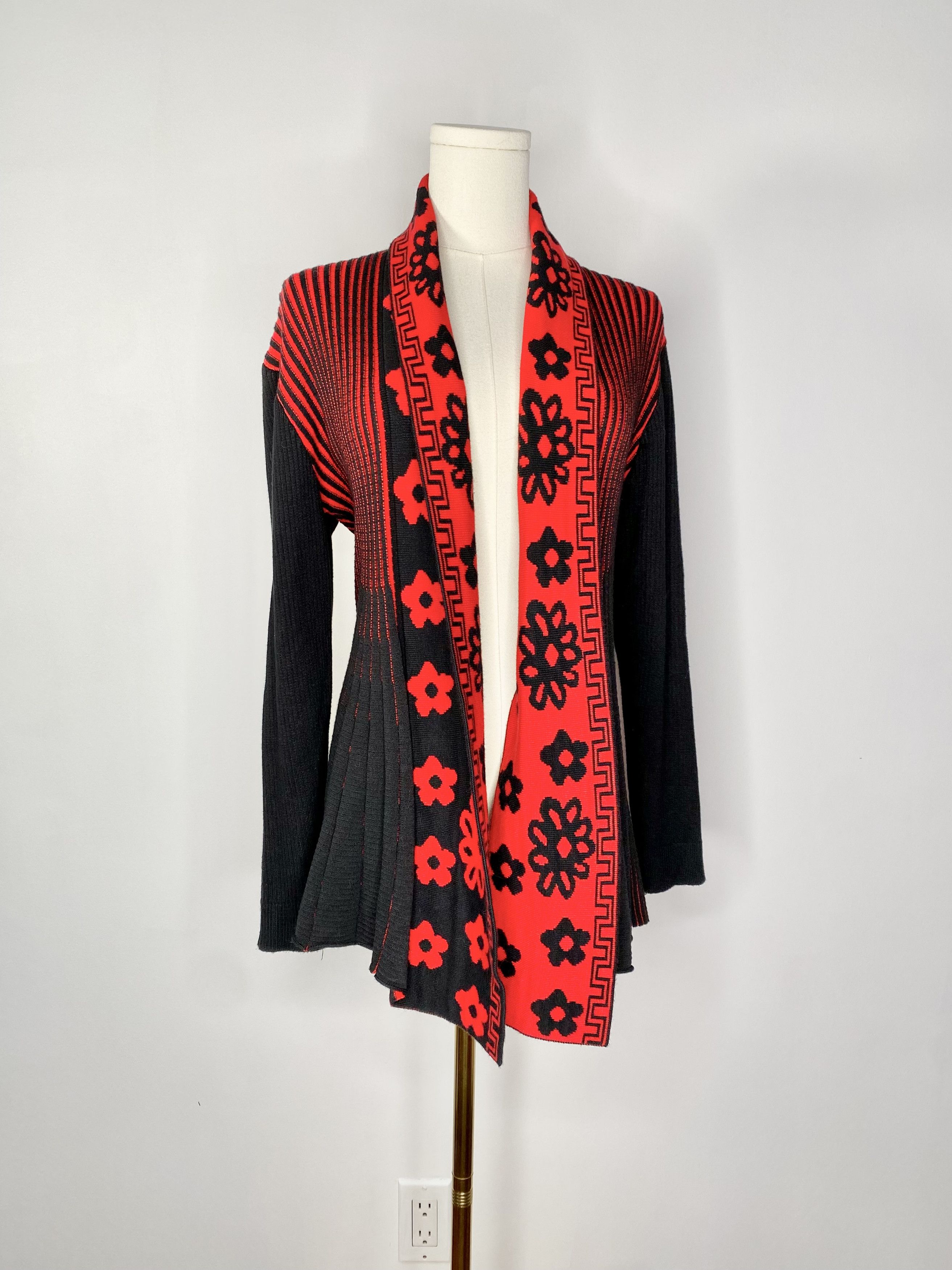 Dolls Kill Evidence - Red / Black Cardigan Size ONE SIZE - 2 Thumbnail