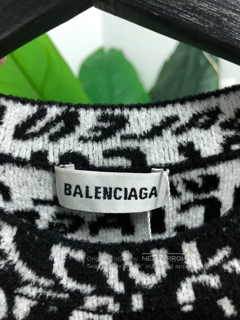 Balenciaga Balenciaga Logo embroidered high-neck long-sleeved knitted Size XS / US 0-2 / IT 36-38 - 3 Thumbnail