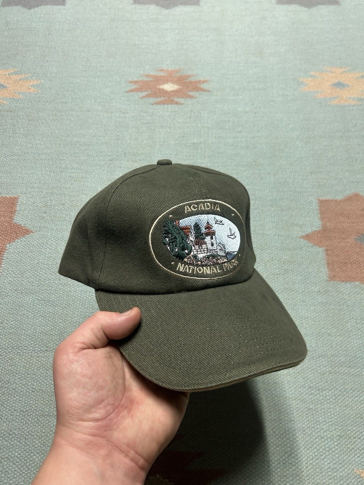 Vintage Vtg fitted hat baseball Acadia national park Maine adult S/M Size ONE SIZE - 1 Thumbnail