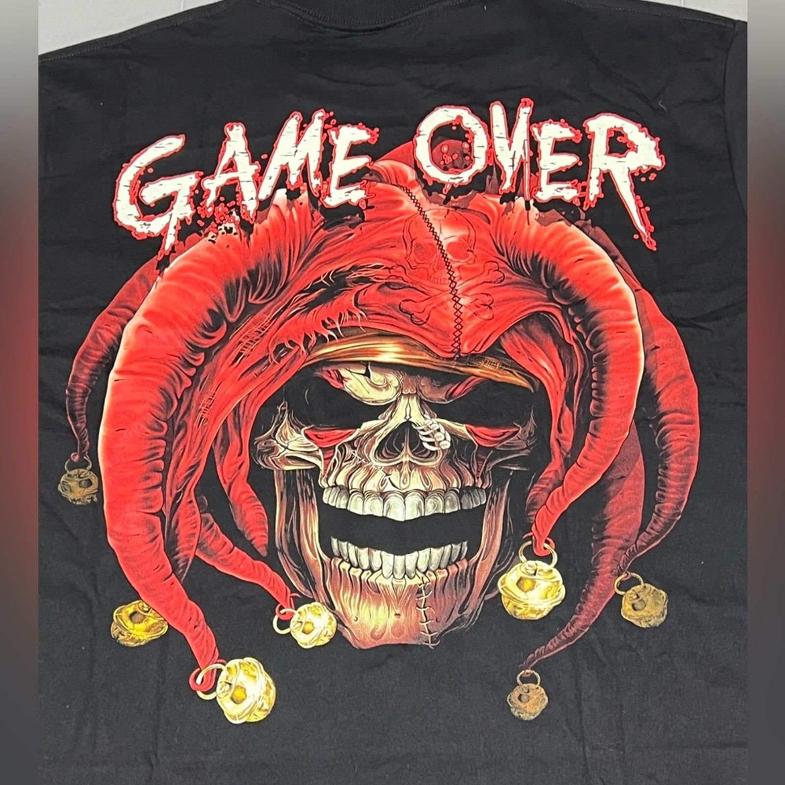 Other VTG Y2K AOP All Over Print Rock Chang Joker Skull Glows Dark Size US XL / EU 56 / 4 - 2 Thumbnail