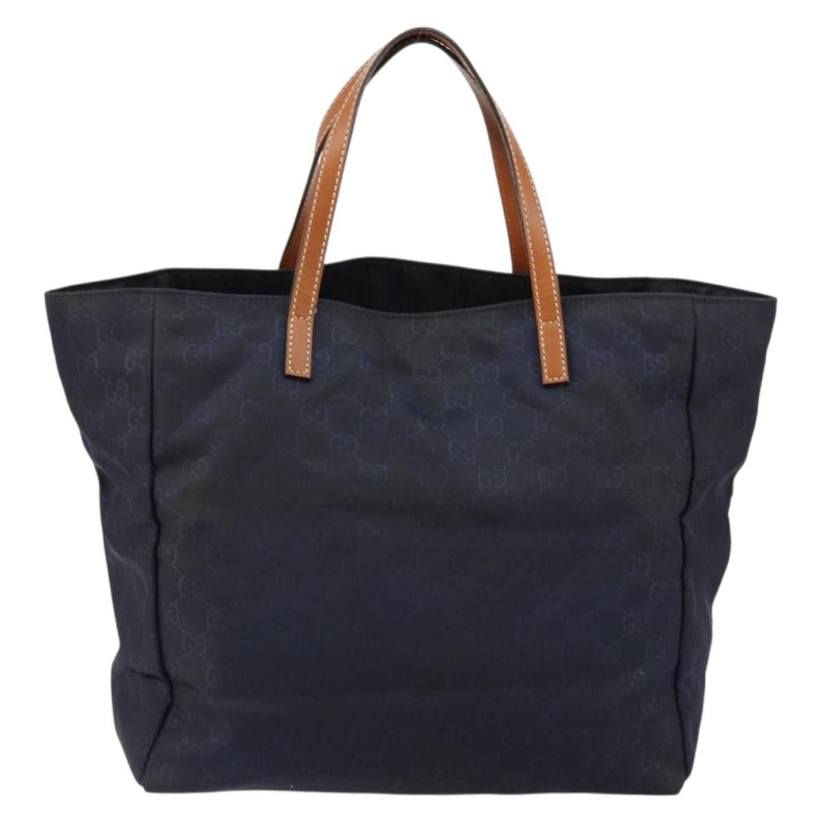 Gucci GUCCI GG Canvas Tote Bag Nylon Navy Size ONE SIZE - 3 Thumbnail