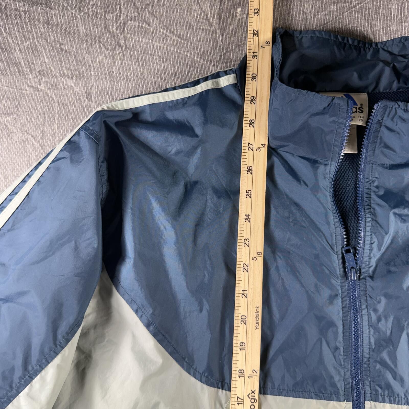 Adidas Adidas Jacket Men's XL Grey Navy 2000 Vintage Windbreaker Size US XL / EU 56 / 4 - 7 Thumbnail