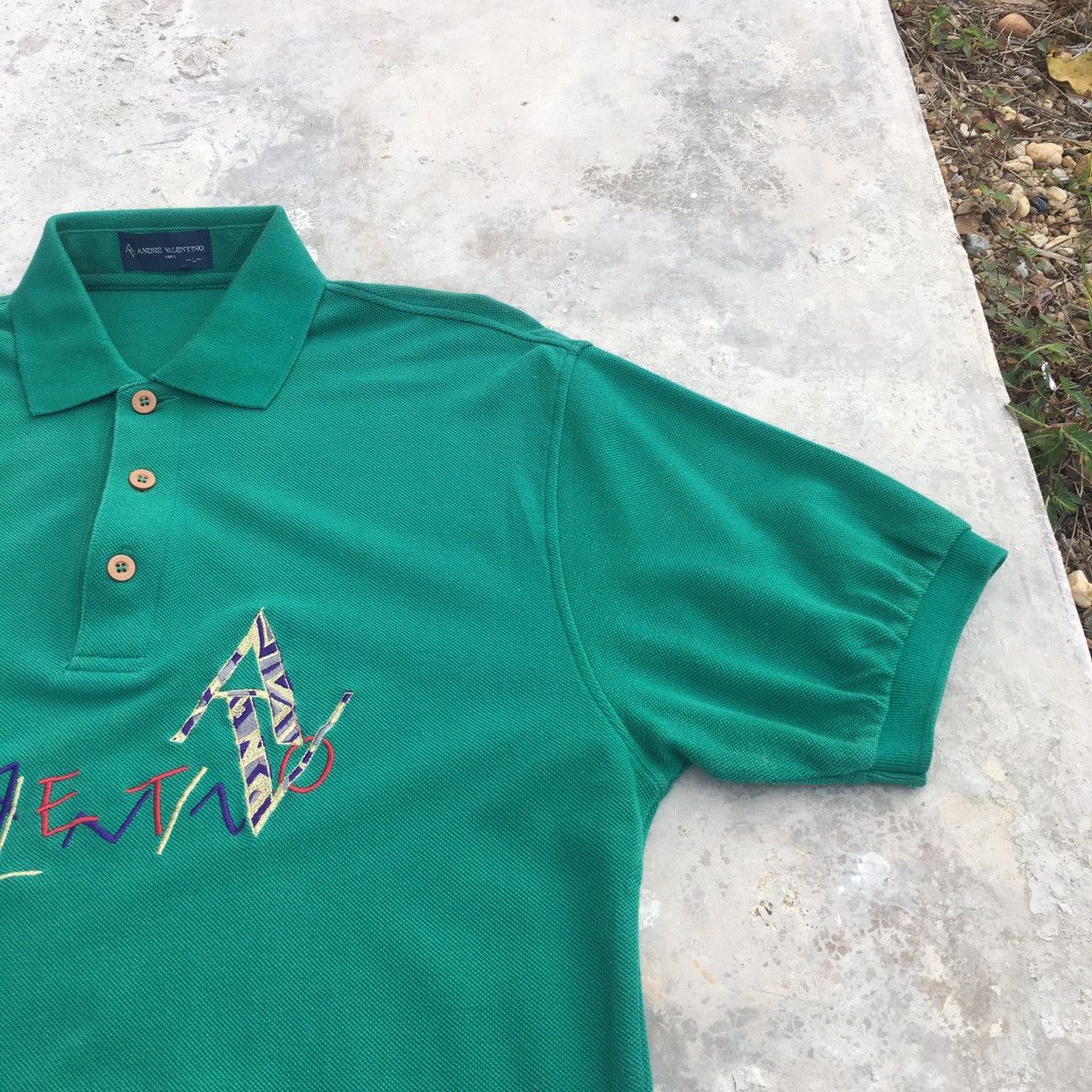 Valentino Vintage André Valentino Embroidery Polo Tee Size US M / EU 48-50 / 2 - 5 Thumbnail