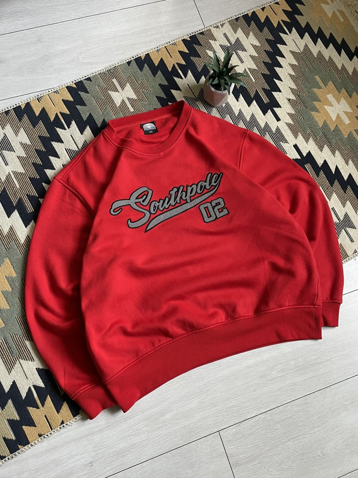 Southpole × Vintage Vintage Southpole Y2K Big Reflective Logo Sweatshirt Size US XL / EU 56 / 4 - 2 Thumbnail