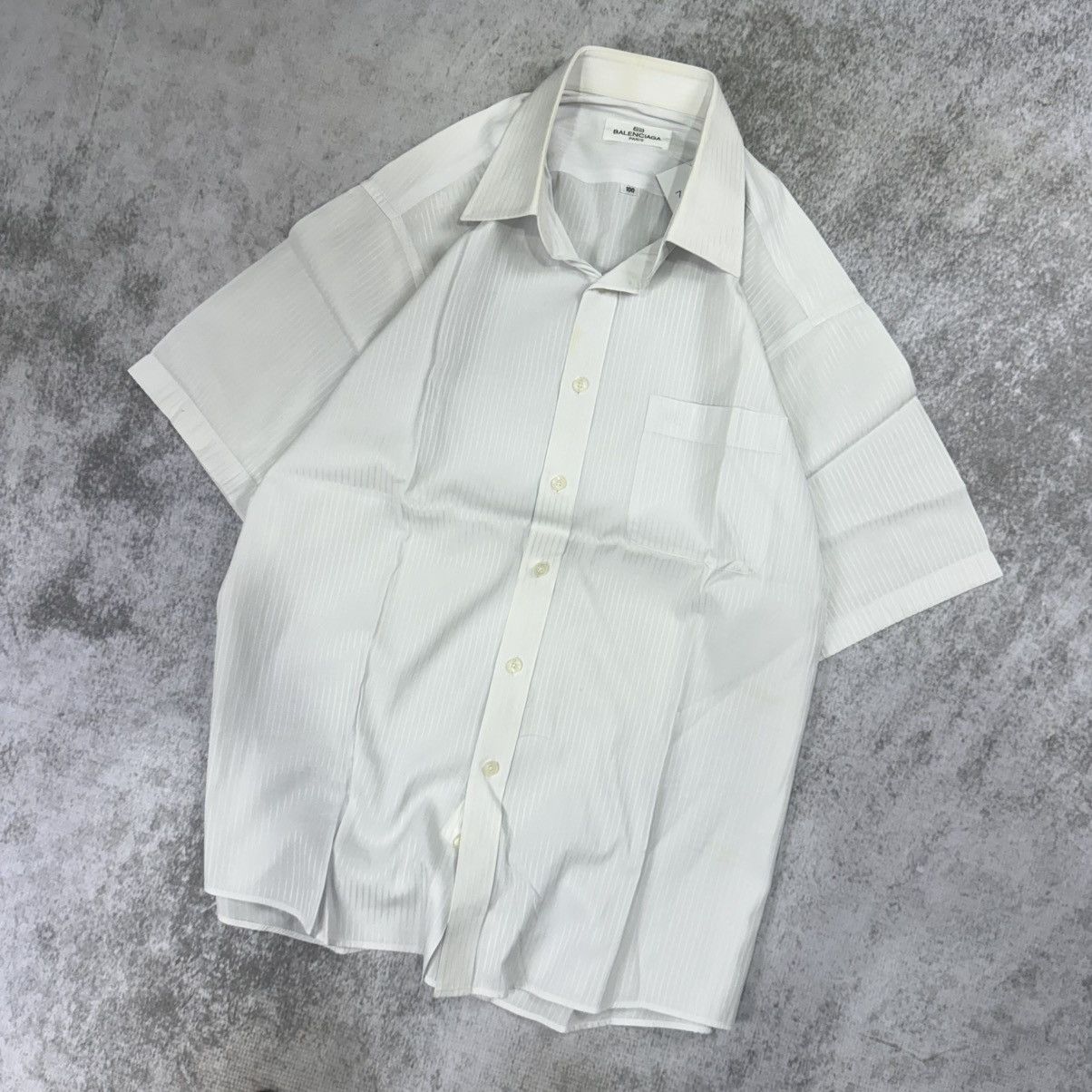 Balenciaga Balenciaga stripe white shirt Size US L / EU 52-54 / 3 - 2 Thumbnail