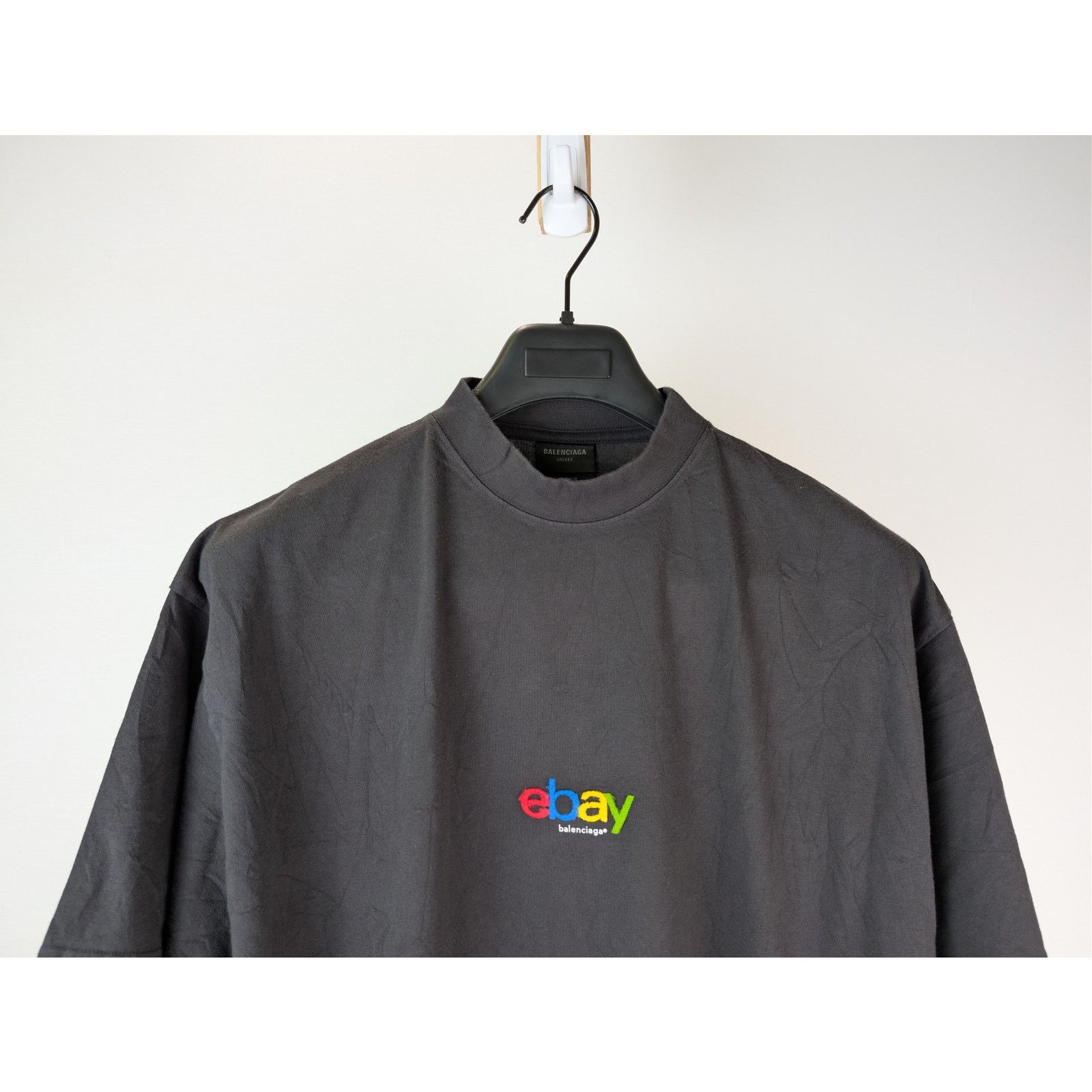 Balenciaga × eBay o1rshd1 Ebay Oversized T-Shirt in Washed Black Size US M / EU 48-50 / 2 - 3 Thumbnail
