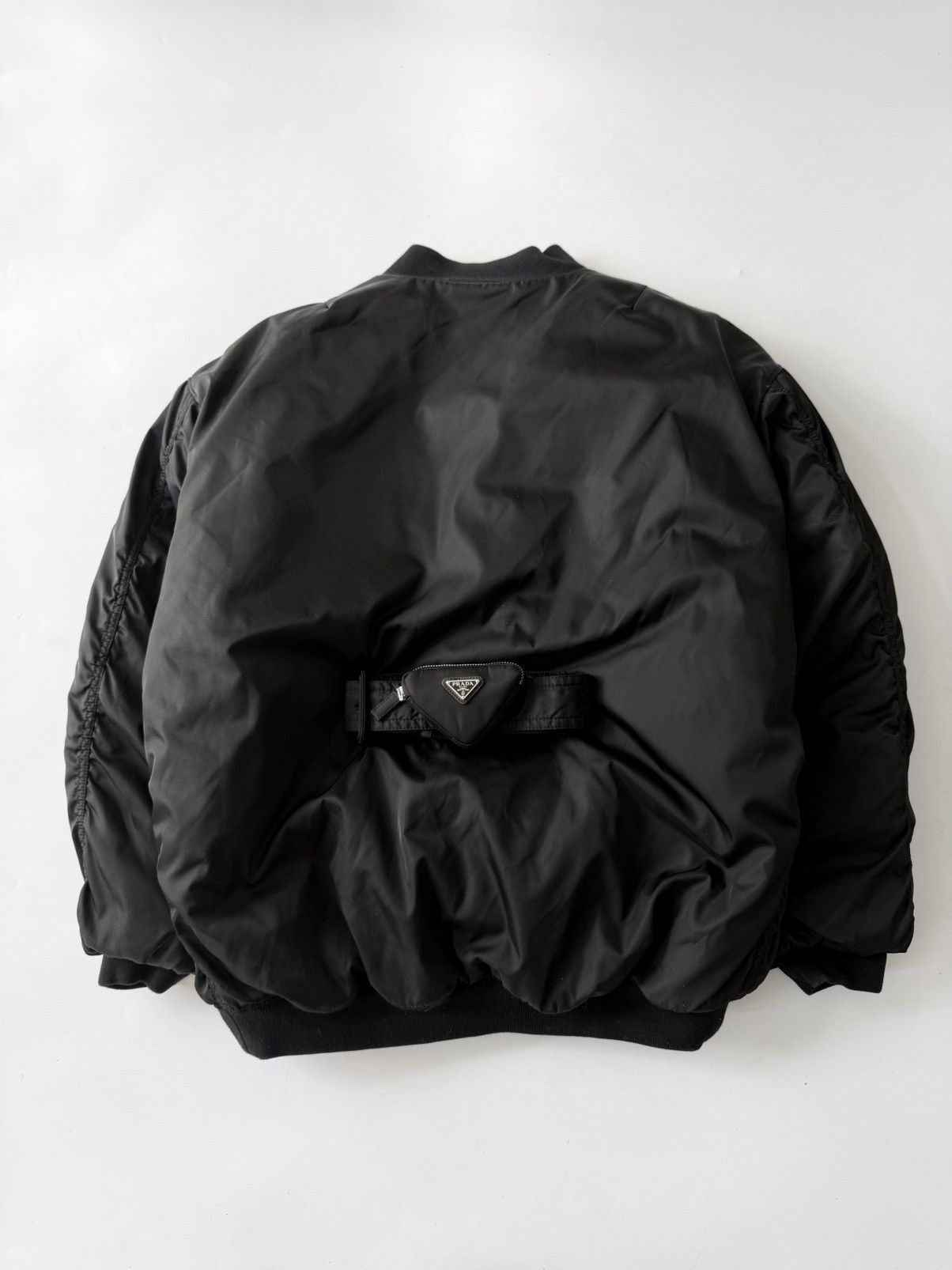 Prada Prada A/W 2022 Re-Nylon Black Bomber Jacket Size US S / EU 44-46 / 1 - 1 Thumbnail