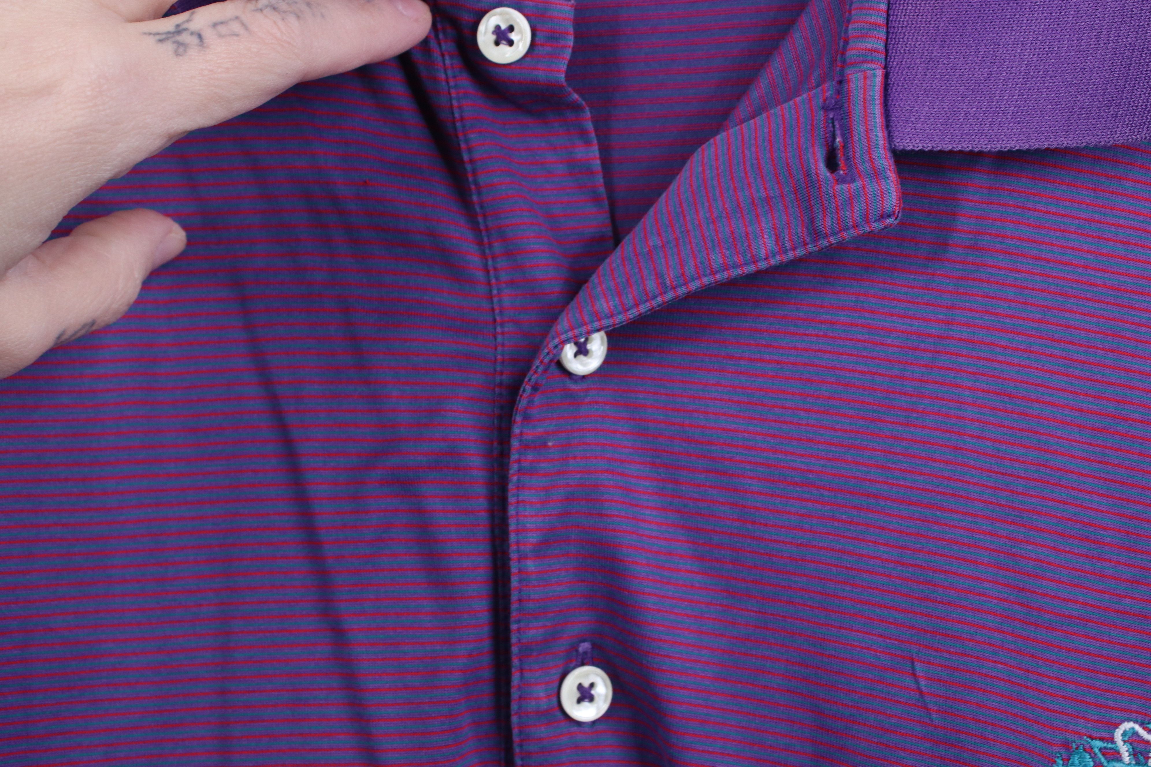 Vintage Vintage Country Club Ohio Striped Soft Knit Golf Polo Shirt Size US XXL / EU 58 / 5 - 5 Thumbnail