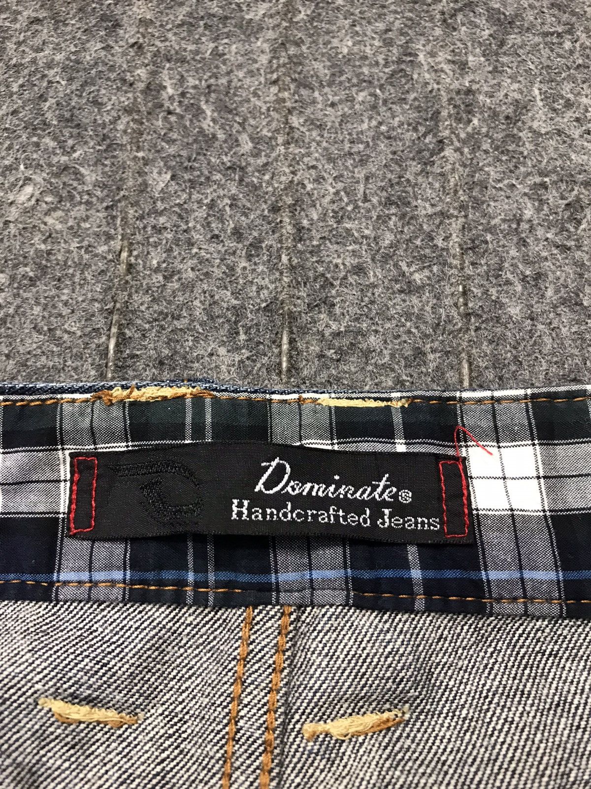 Japanese Brand × Jean × Vintage Double Waist Dominate Hickory Pocket Vtg Japan Denim Jeans Size US 29 - 11 Thumbnail