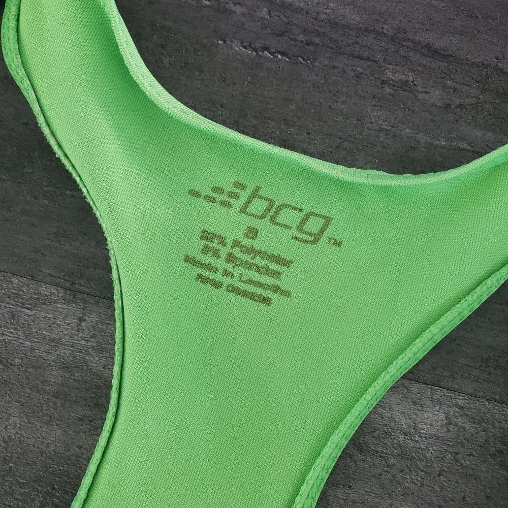 Designer Green Neon BCG Racerback Sport Bra Size ONE SIZE - 4 Thumbnail