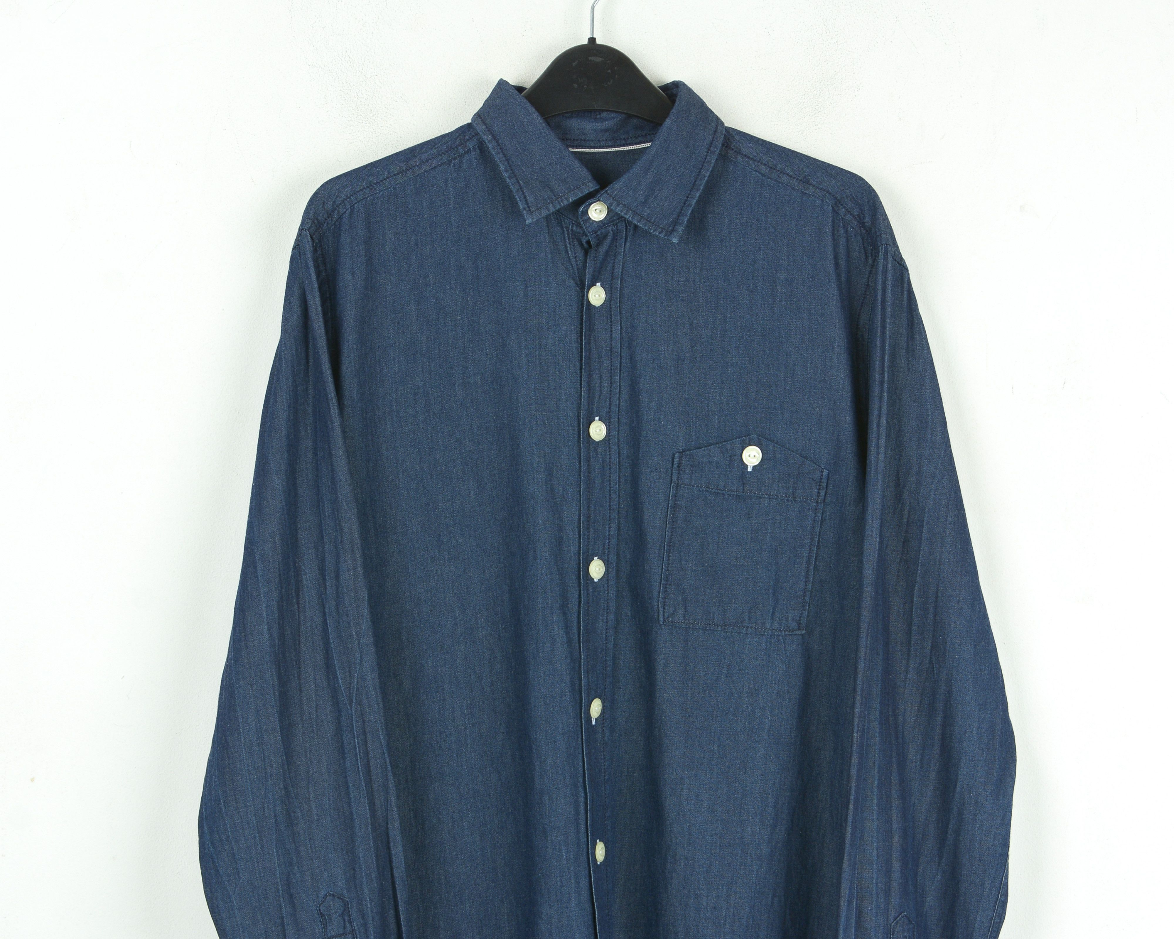 Bogner Men S Denim Shirt Oxford 39 Long Sleeve Casual Blue Button Size US S / EU 44-46 / 1 - 2 Thumbnail