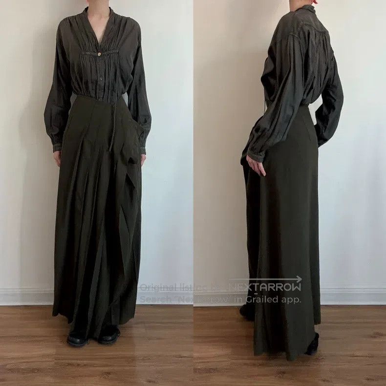 Yohji Yamamoto Yohji Yamamoto size 3 Patchwork pleated skirt Size 25" / US 0 / IT 36 - 7 Thumbnail