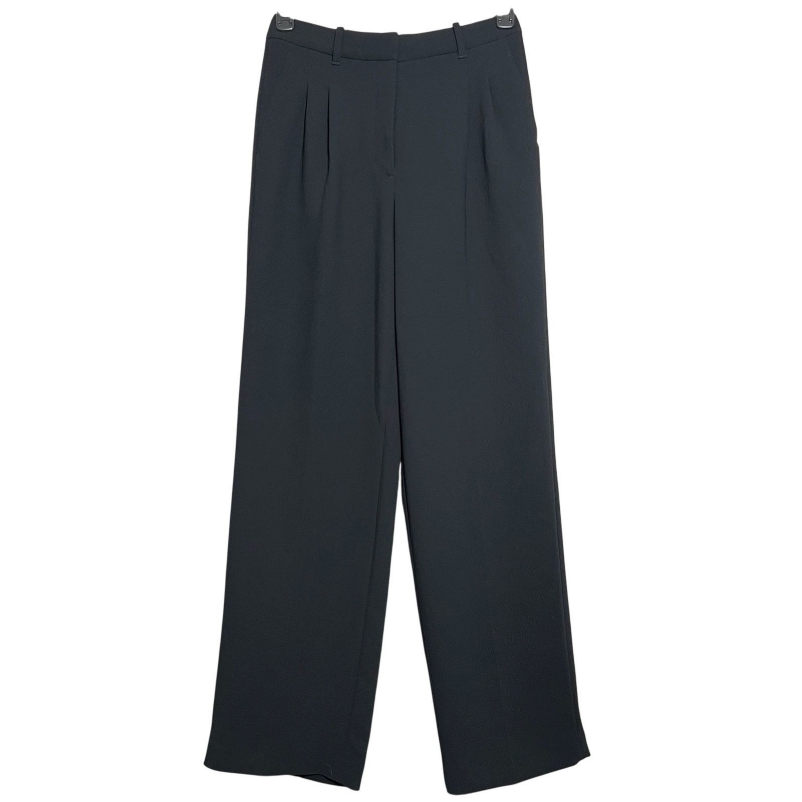 Aritzia Wilfred Effortless Pant Black Pleated Wide Leg Crepe 6 Size 28" / US 6 / IT 42 - 1 Thumbnail