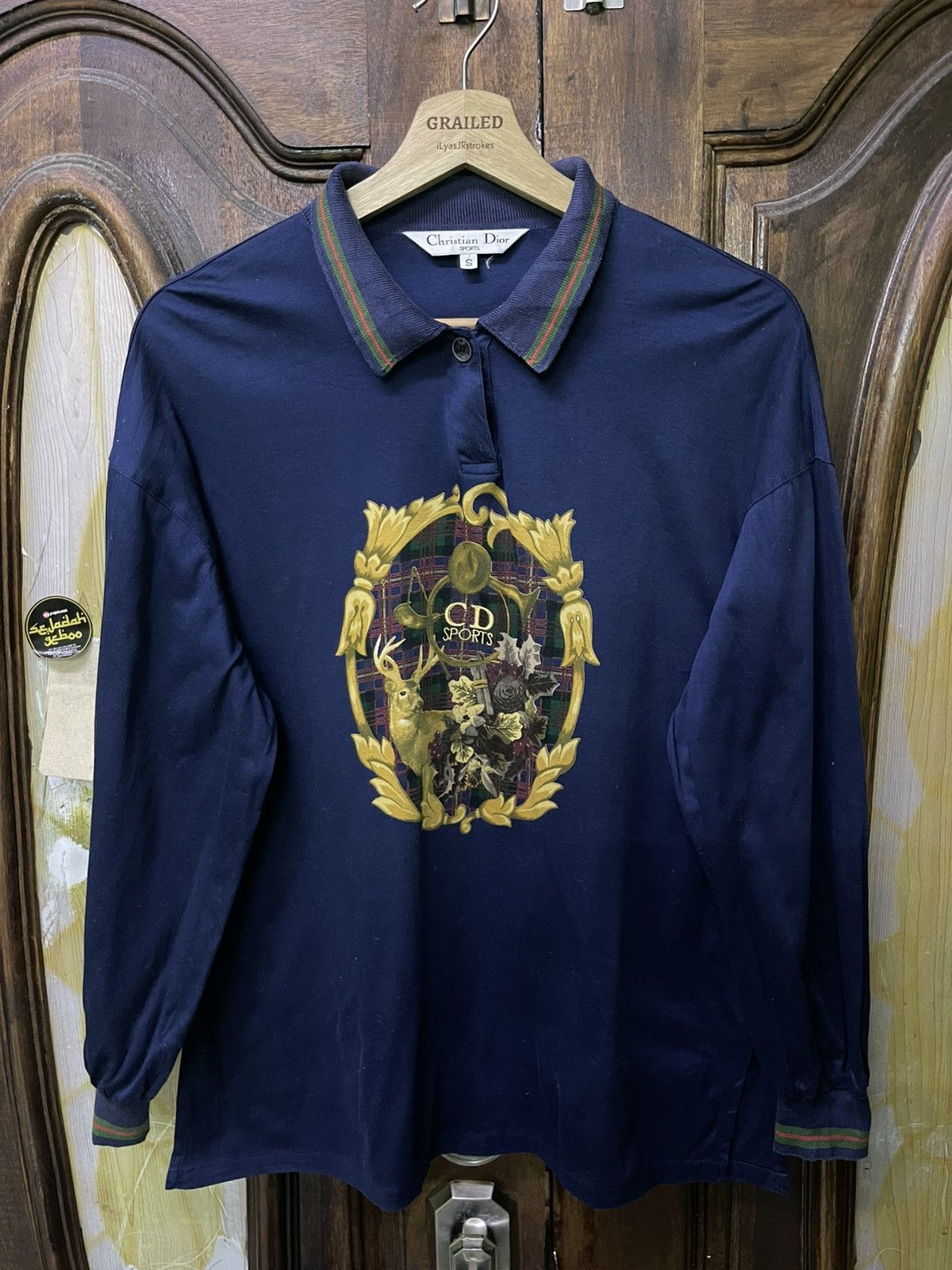 Christian Dior Monsieur Vintage 80's Christian Dior Sport Collar Long Sleeve Shirt Size US S / EU 44-46 / 1 - 1 Thumbnail