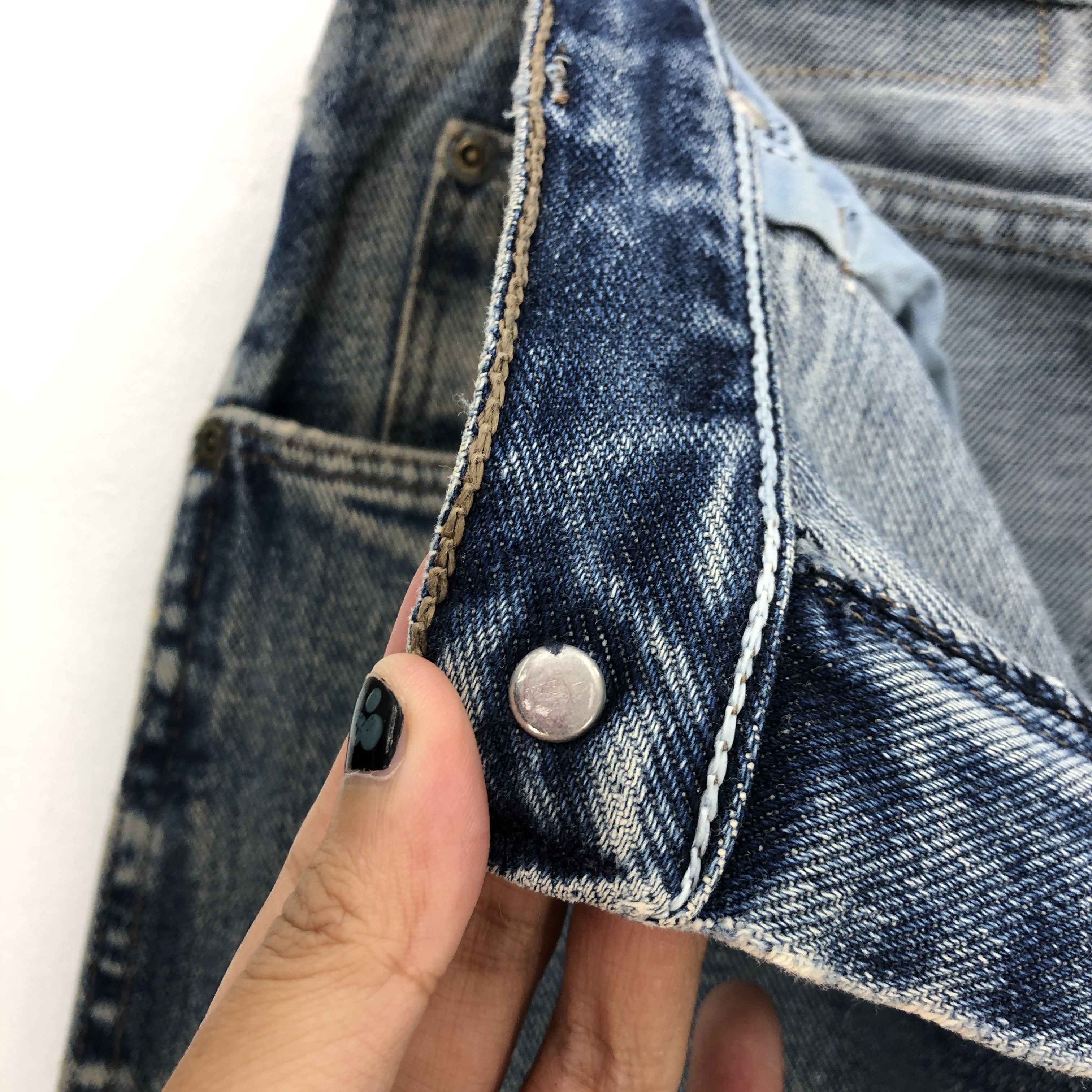 Wrangler Vintage Wrangler Jeans Patchwork Denim Rework Kapital Pants Size US 32 / EU 48 - 6 Thumbnail