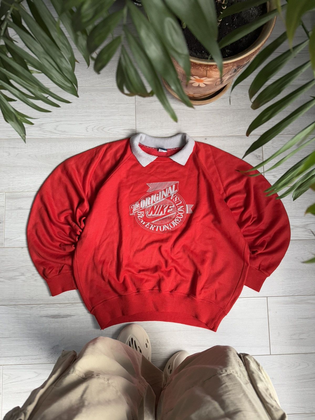 Nike × Vintage Vintage Nike 1984 sweatshirt rare 80’s shirt crewneck logo Size US L / EU 52-54 / 3 - 1 Thumbnail