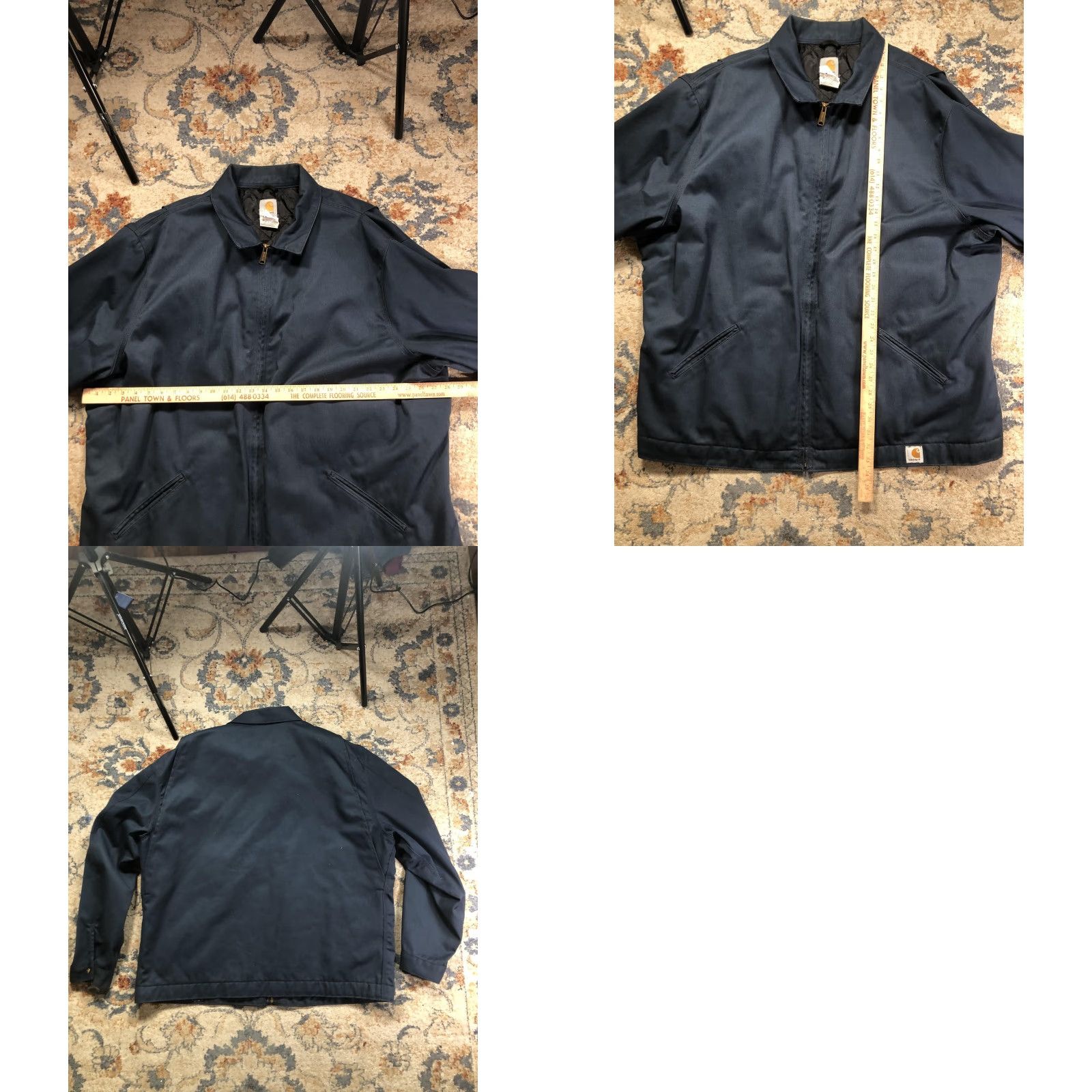 Carhartt Carhartt Jacket Mens 3XLT Blue Canvas Quilted Lined Full Zip J293 NVY Size US XXL / EU 58 / 5 - 8 Thumbnail