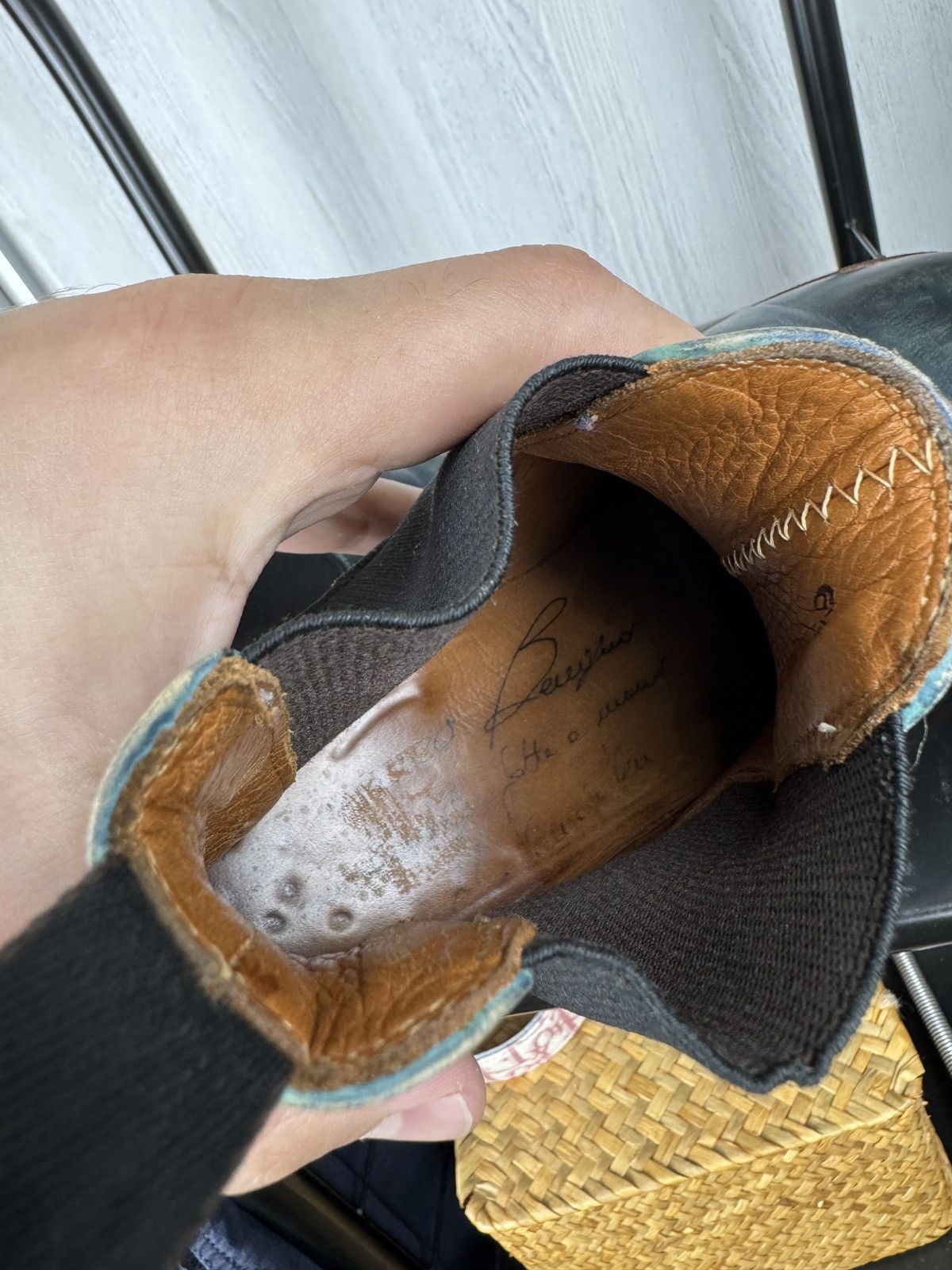 Handmade Italian bespoke Handmade Calfskin Vibram sole Chelsea boots Size US 7.5 / EU 40-41 - 17 Thumbnail