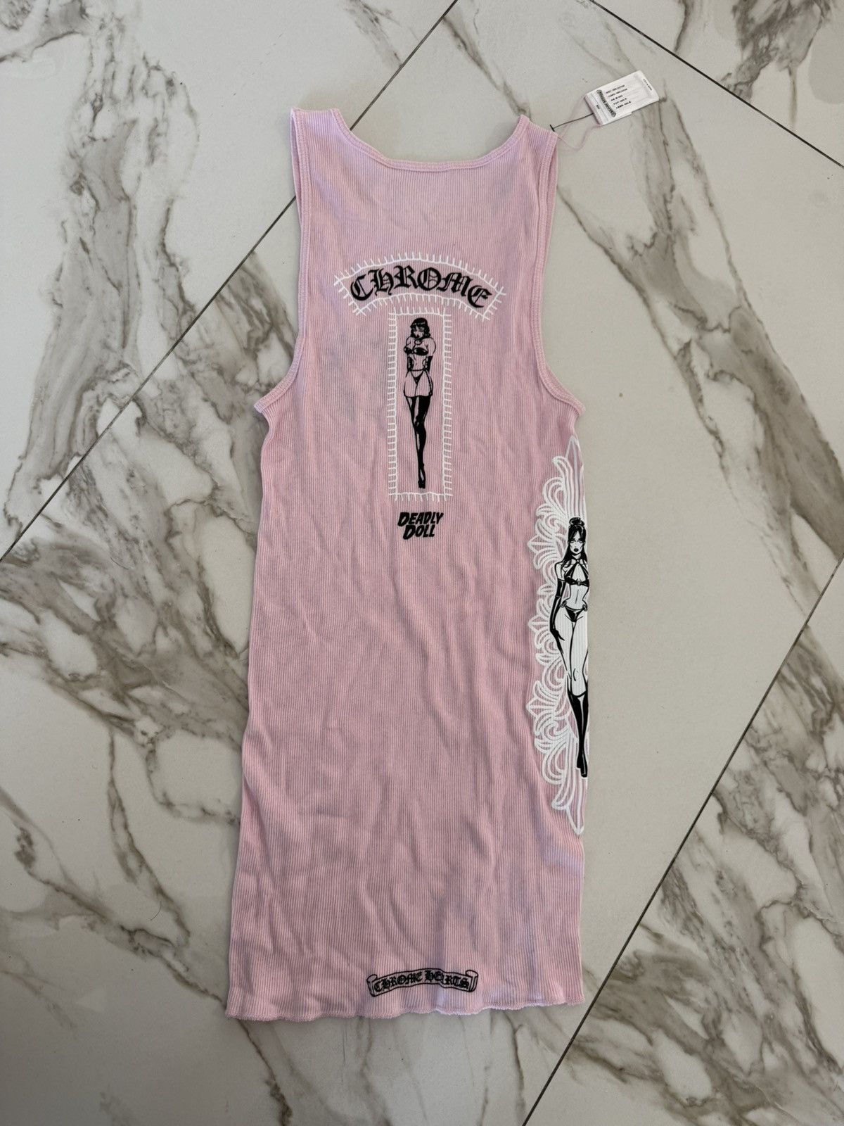 Chrome Hearts Chrome Hearts Pink Deadly Doll Tank Top Dress Size M / US 6-8 / IT 42-44 - 4 Thumbnail