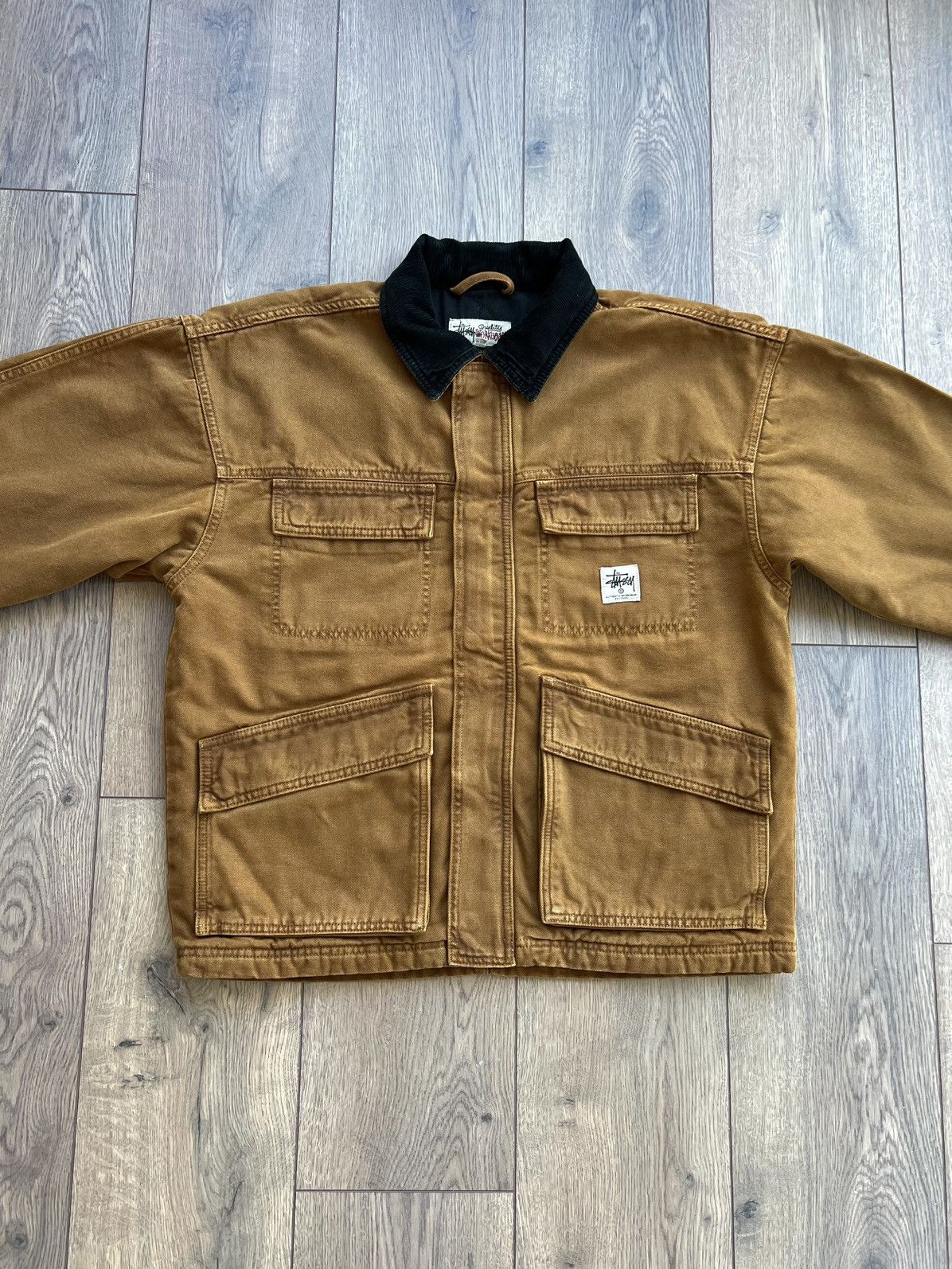 Stussy Stussy Washed Canvas Shop Jacket Bronze XL Size US XL / EU 56 / 4 - 3 Thumbnail