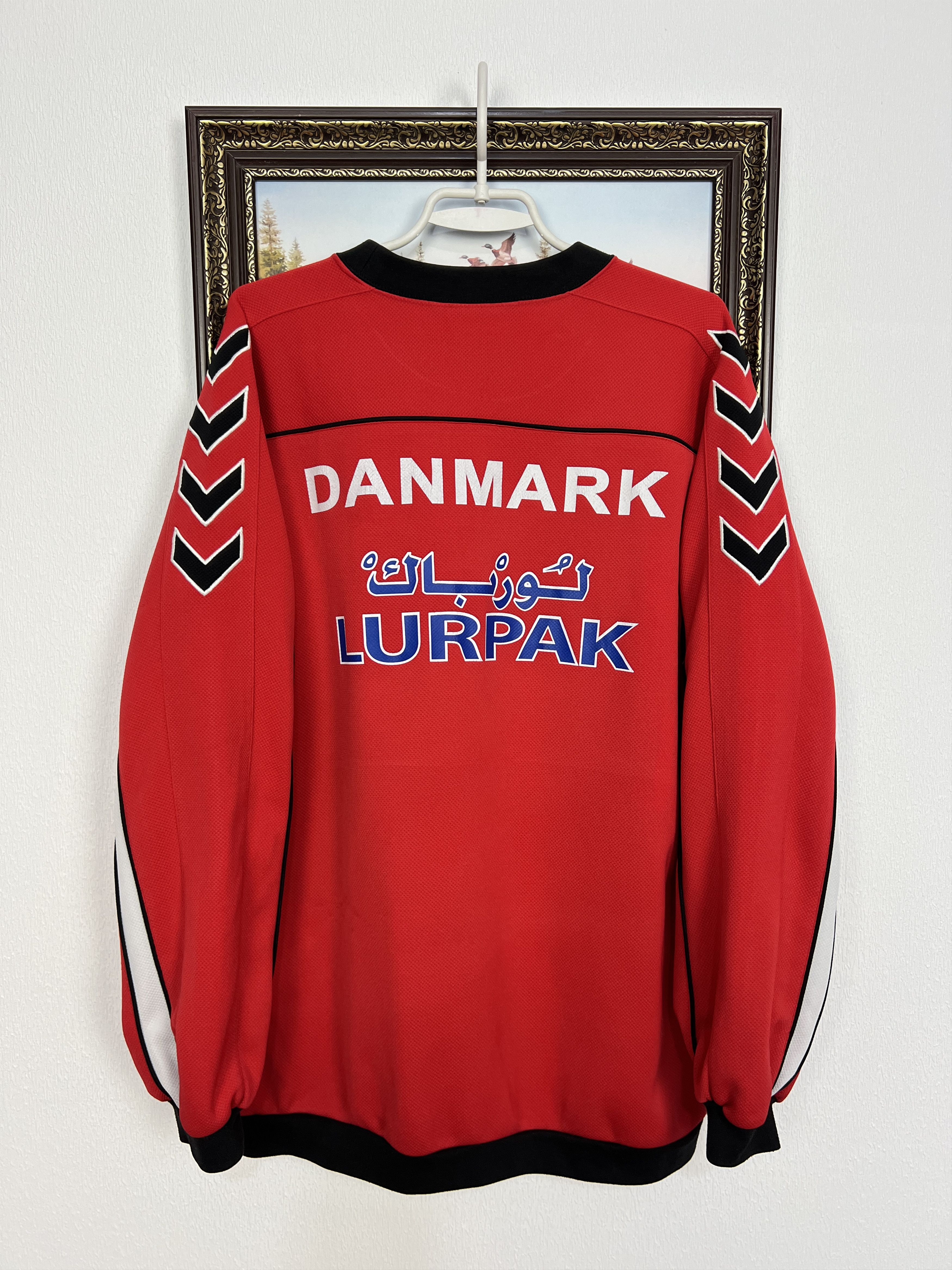 Hummel Denmark Football Sweatshirt Soccer Crewneck Player Issue Size US XL / EU 56 / 4 - 10 Thumbnail
