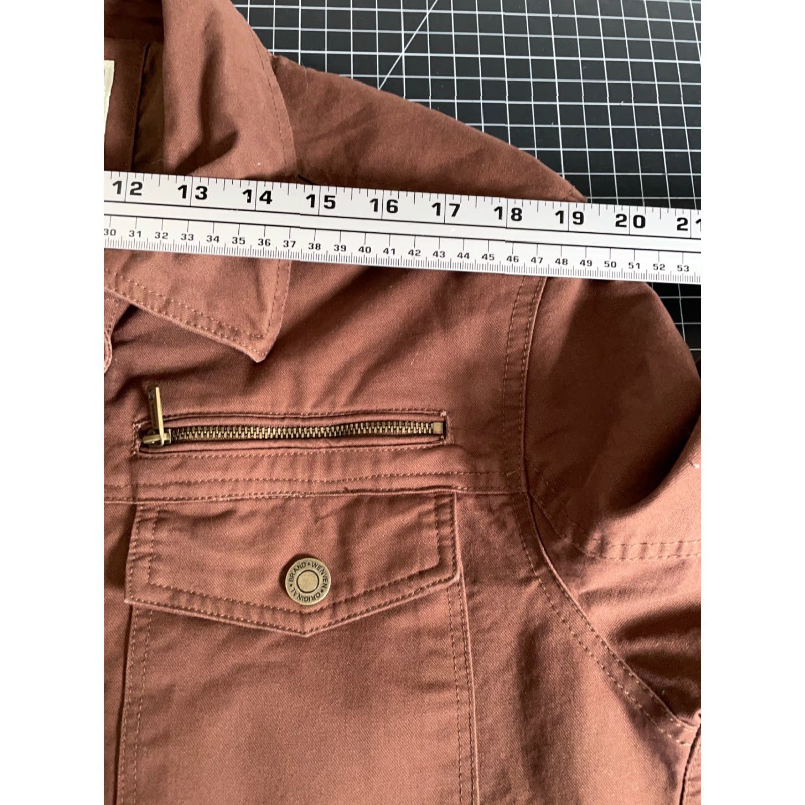 Vintage Wenven Jacket Men's Medium Brown Military Coat Cotton Jacket Short Zip Full Zip Pockets Vintage: No Size US M / EU 48-50 / 2 - 7 Thumbnail