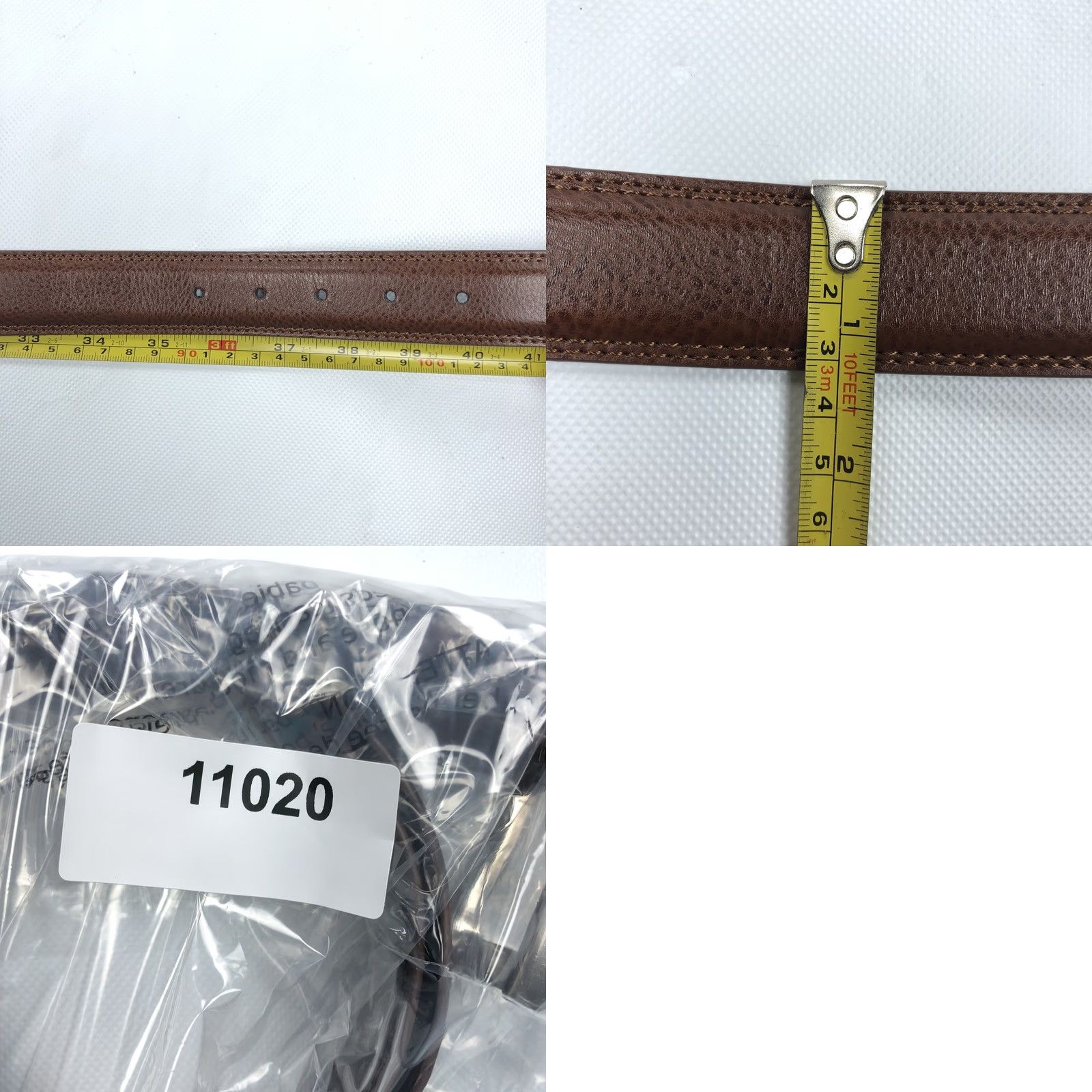Florsheim Florsheim Belt Brown Size 38 Genuine Leather Textured Buckle Mens Dress Casual Belt Size 38 - 8 Thumbnail
