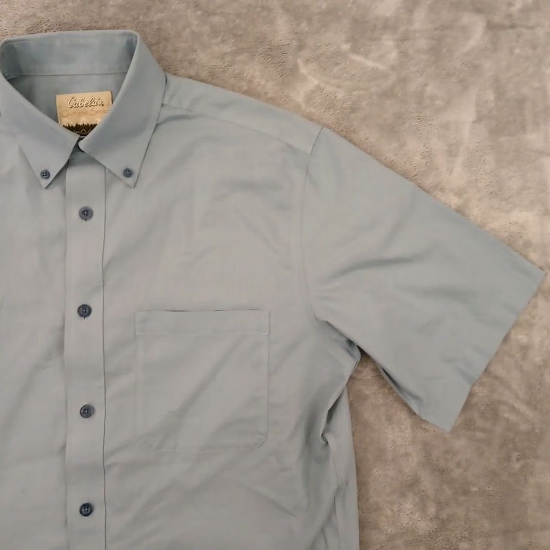 Vintage Cabela's Shirt Mens Medium Blue Short Sleeve Button Down Cotton Shirt Size US M / EU 48-50 / 2 - 3 Thumbnail