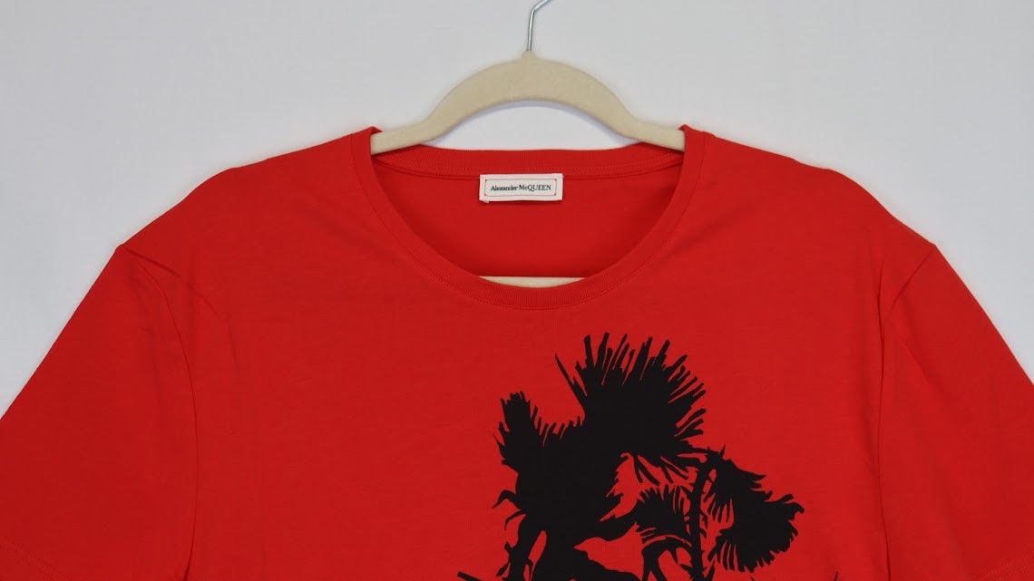 Alexander McQueen o1rshd1 ***Defective / T-Shirt in Red Size US S / EU 44-46 / 1 - 3 Thumbnail