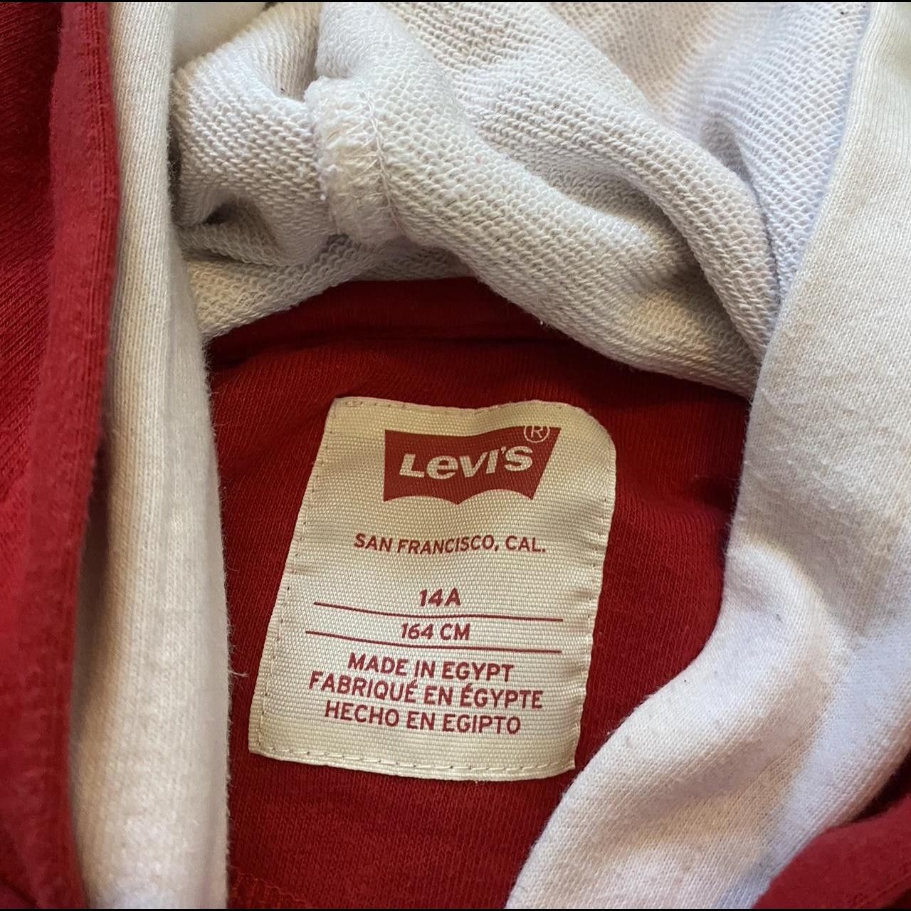 Levi's Levi's red and white hoodie y2k 2000s Vintage Size US S / EU 44-46 / 1 - 4 Thumbnail