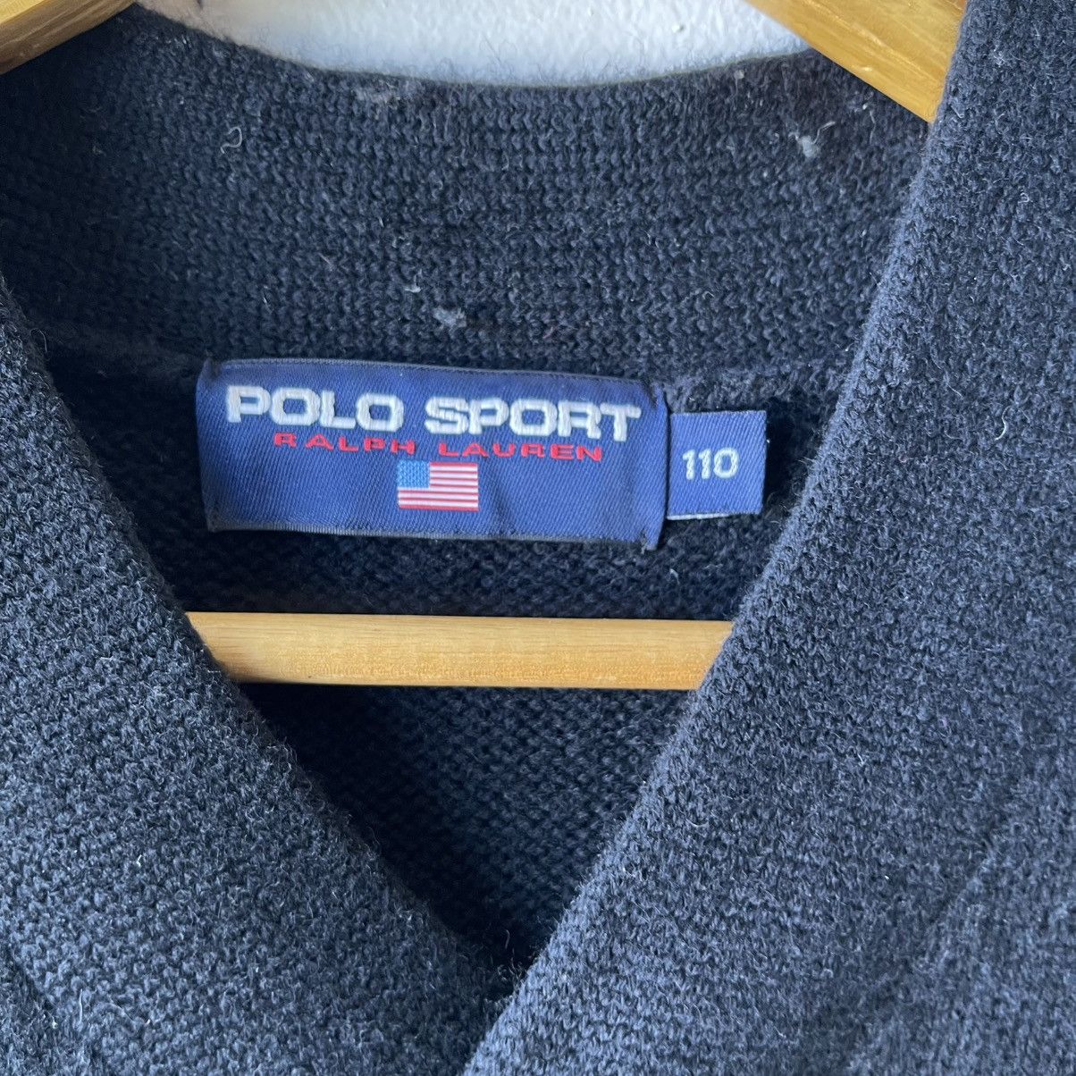 Polo Ralph Lauren 90s Polo Sport Ralph Lauren'RL'Monogram Crest V-Neck Sweater Size US M / EU 48-50 / 2 - 8 Thumbnail